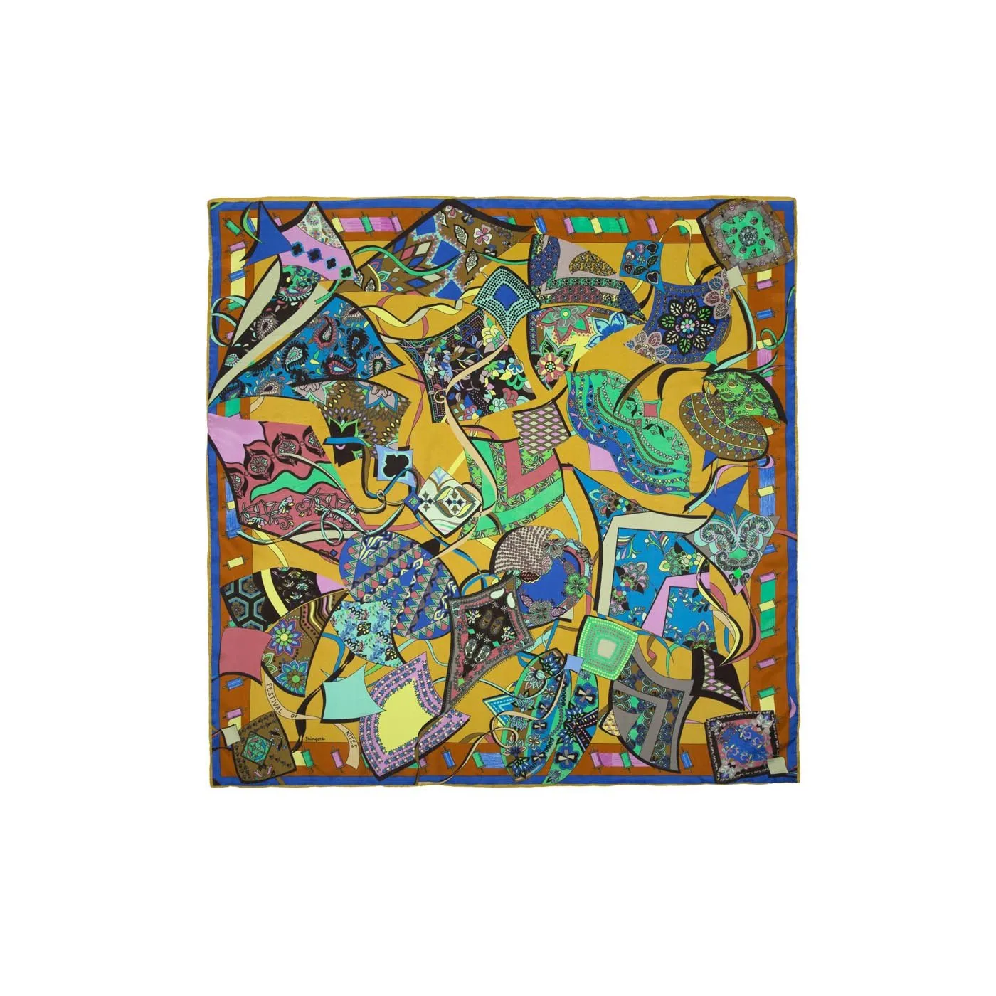 Festivals Of Kites Silk Printed Pocket Square