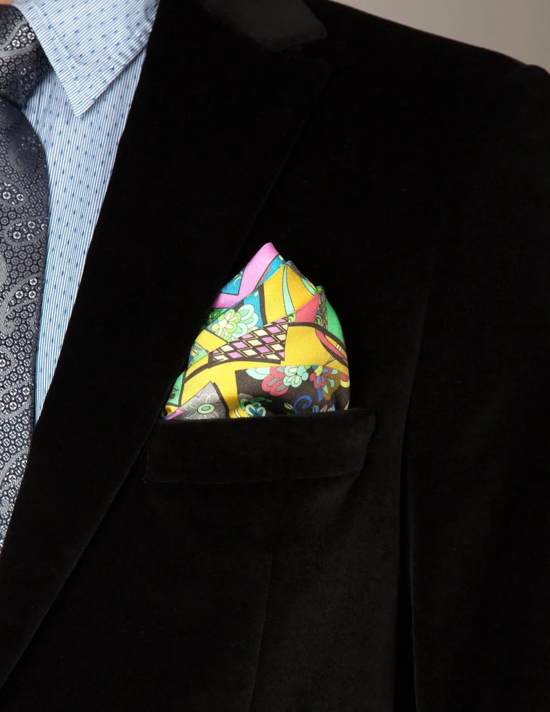 Festivals Of Kites Silk Printed Pocket Square
