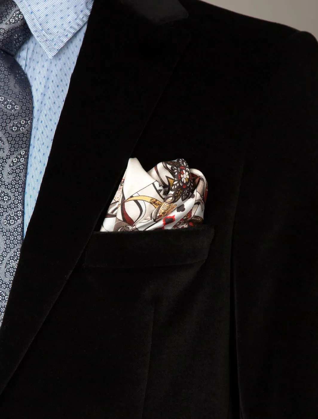 Festivals Of Kites Silk Printed Pocket Square