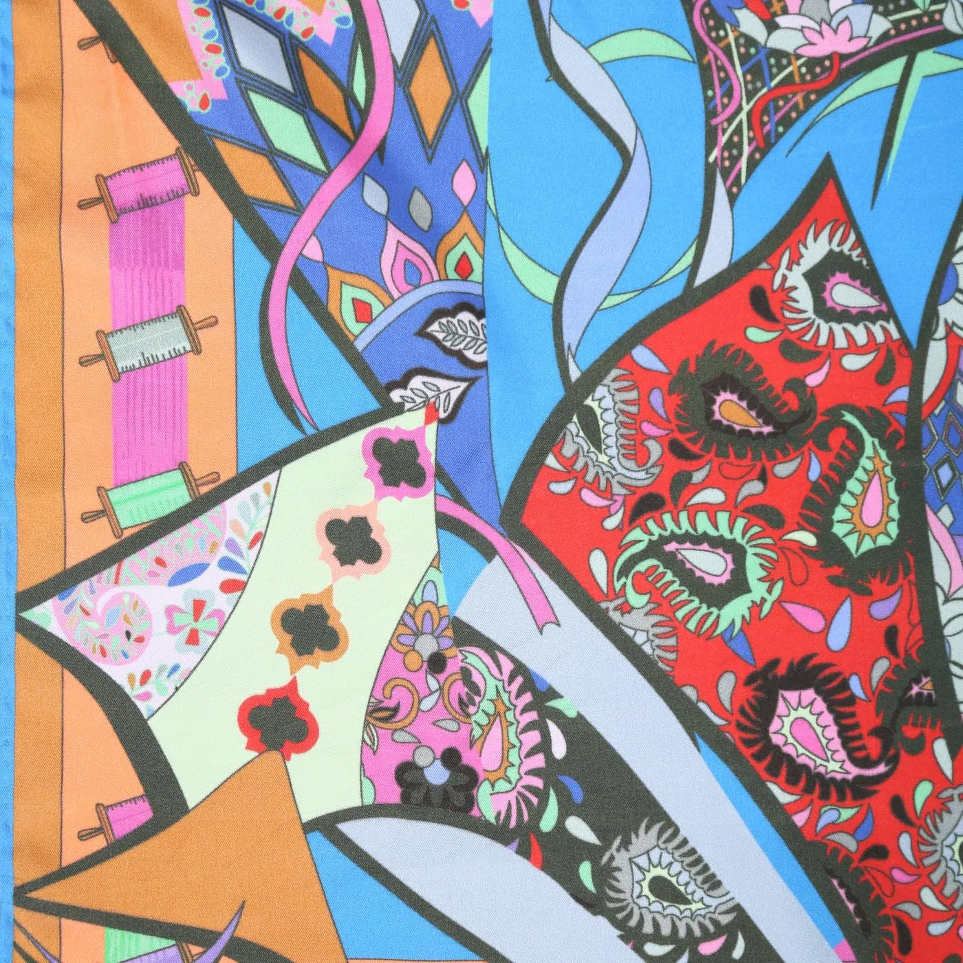 Festivals Of Kites Silk Printed Pocket Square