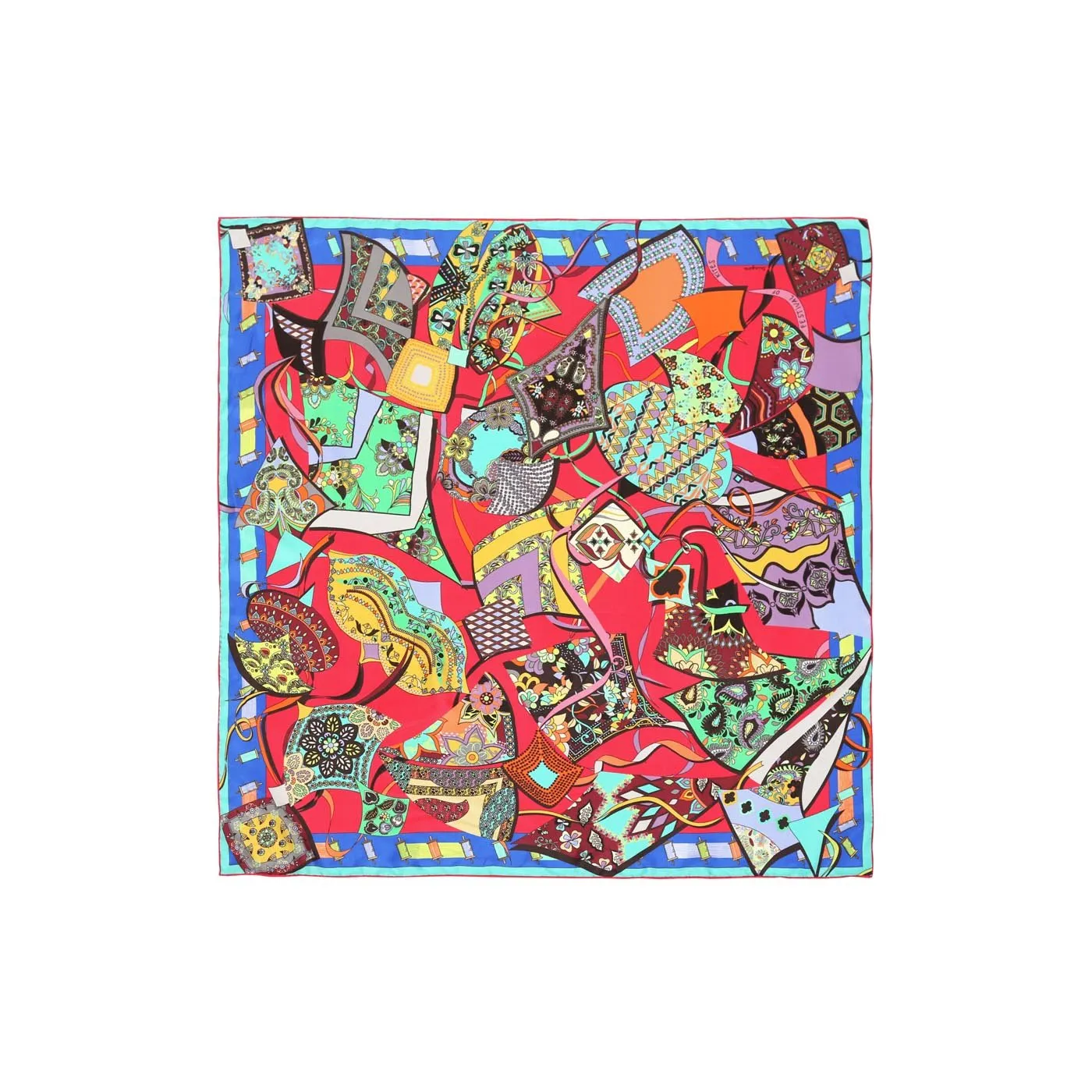 Festivals Of Kites Silk Printed Pocket Square