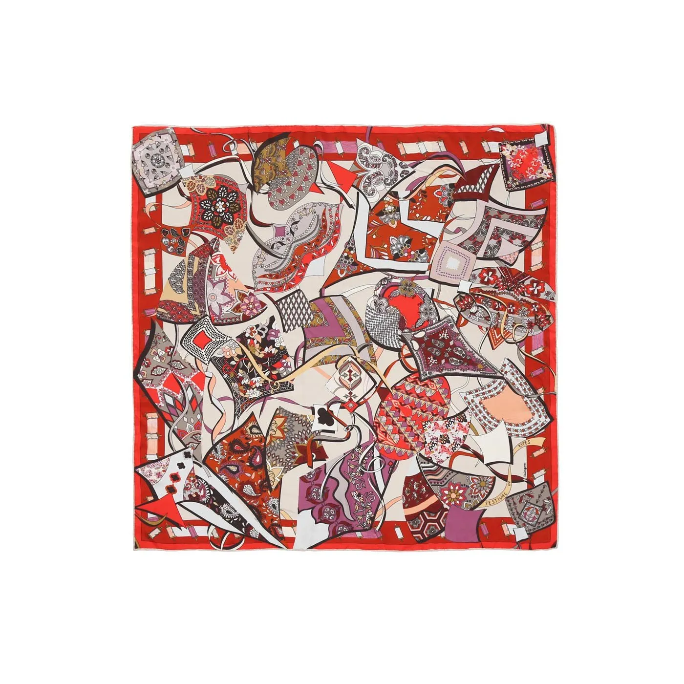 Festivals Of Kites Silk Printed Pocket Square