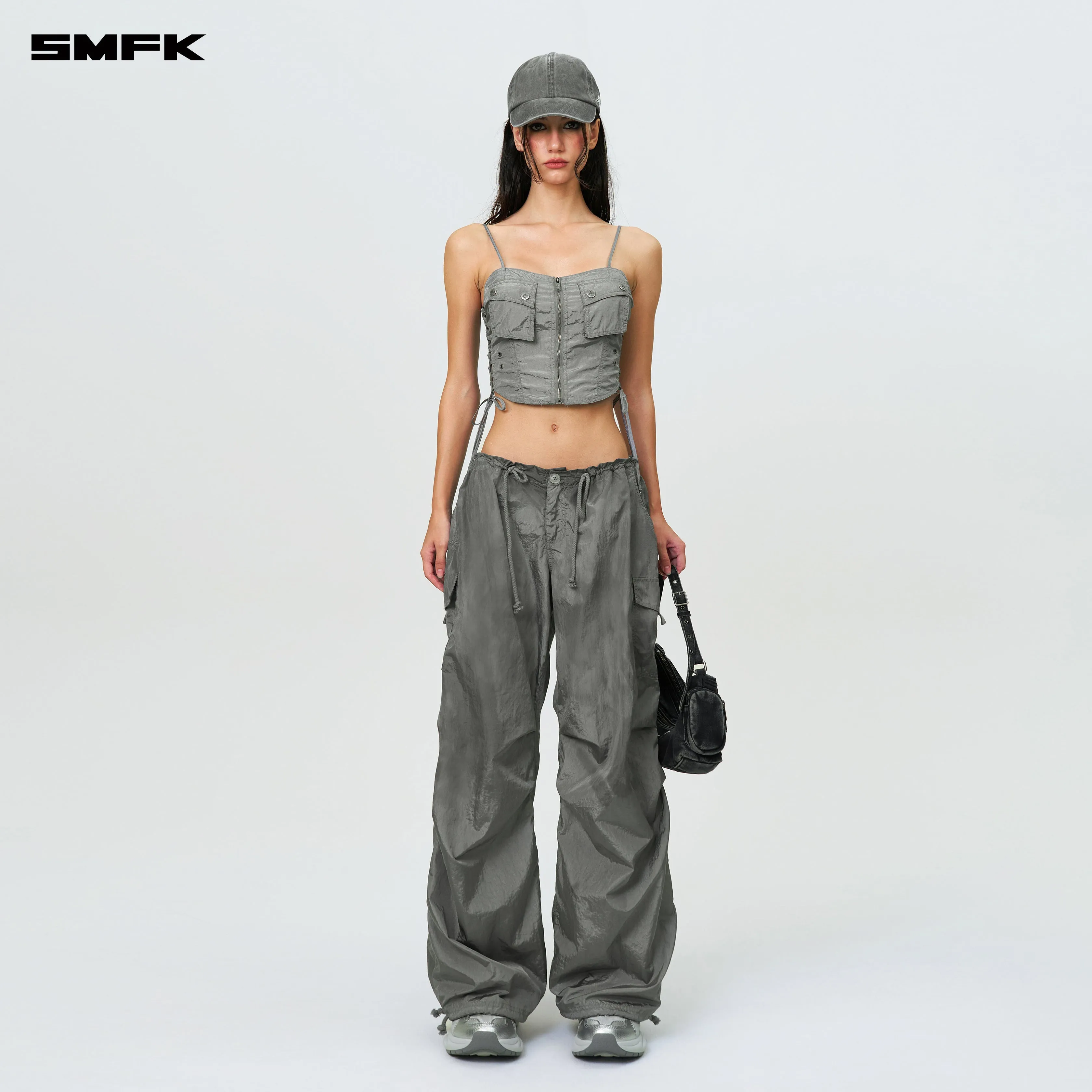 FUTURE Storm Hunting Loose Paratrooper Pants Dark Gray
