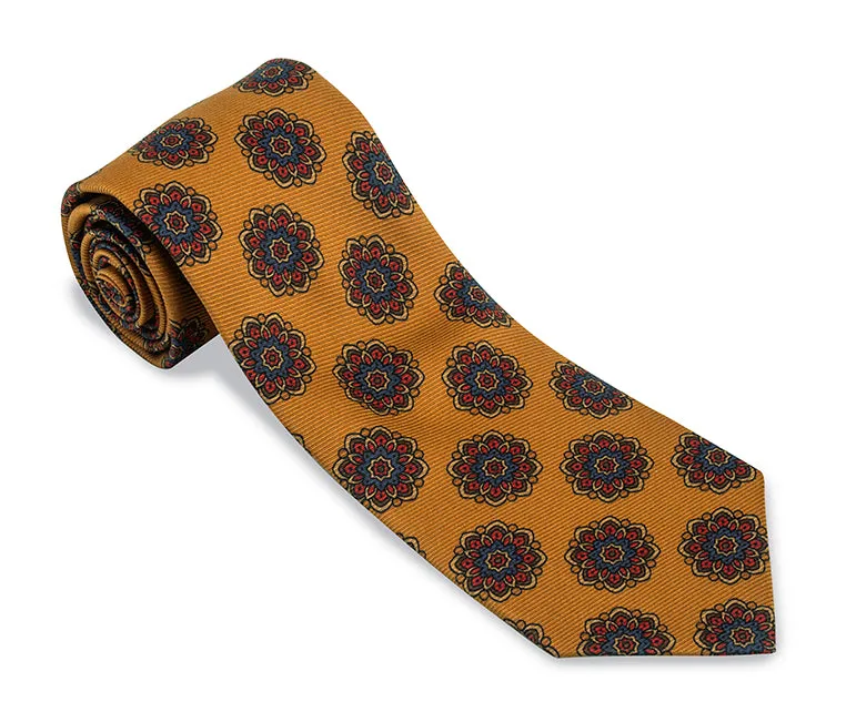Gold Alexander Medallions Necktie - F5586
