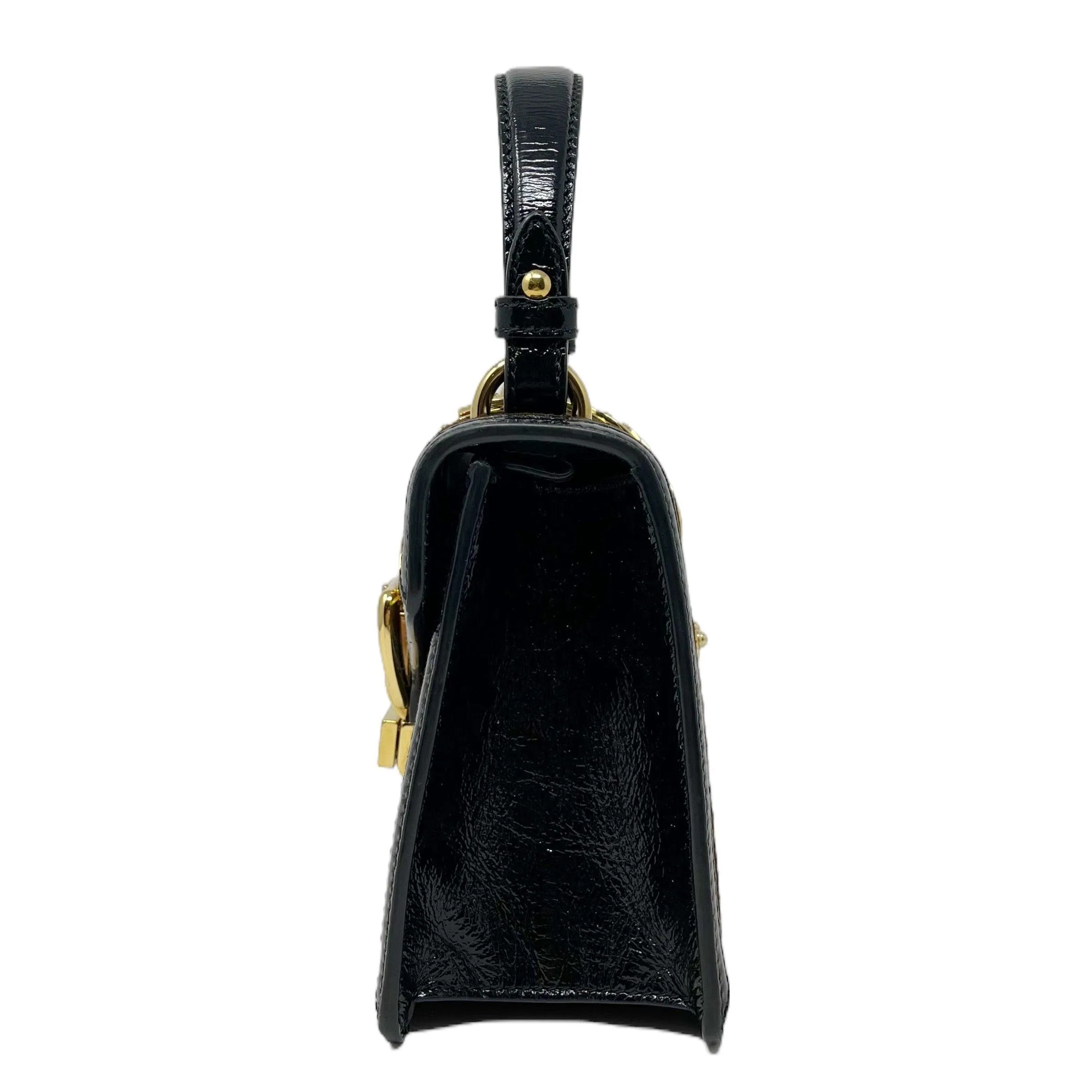 Gucci Brown Velvet Mini Sylvie Top Handle Bag