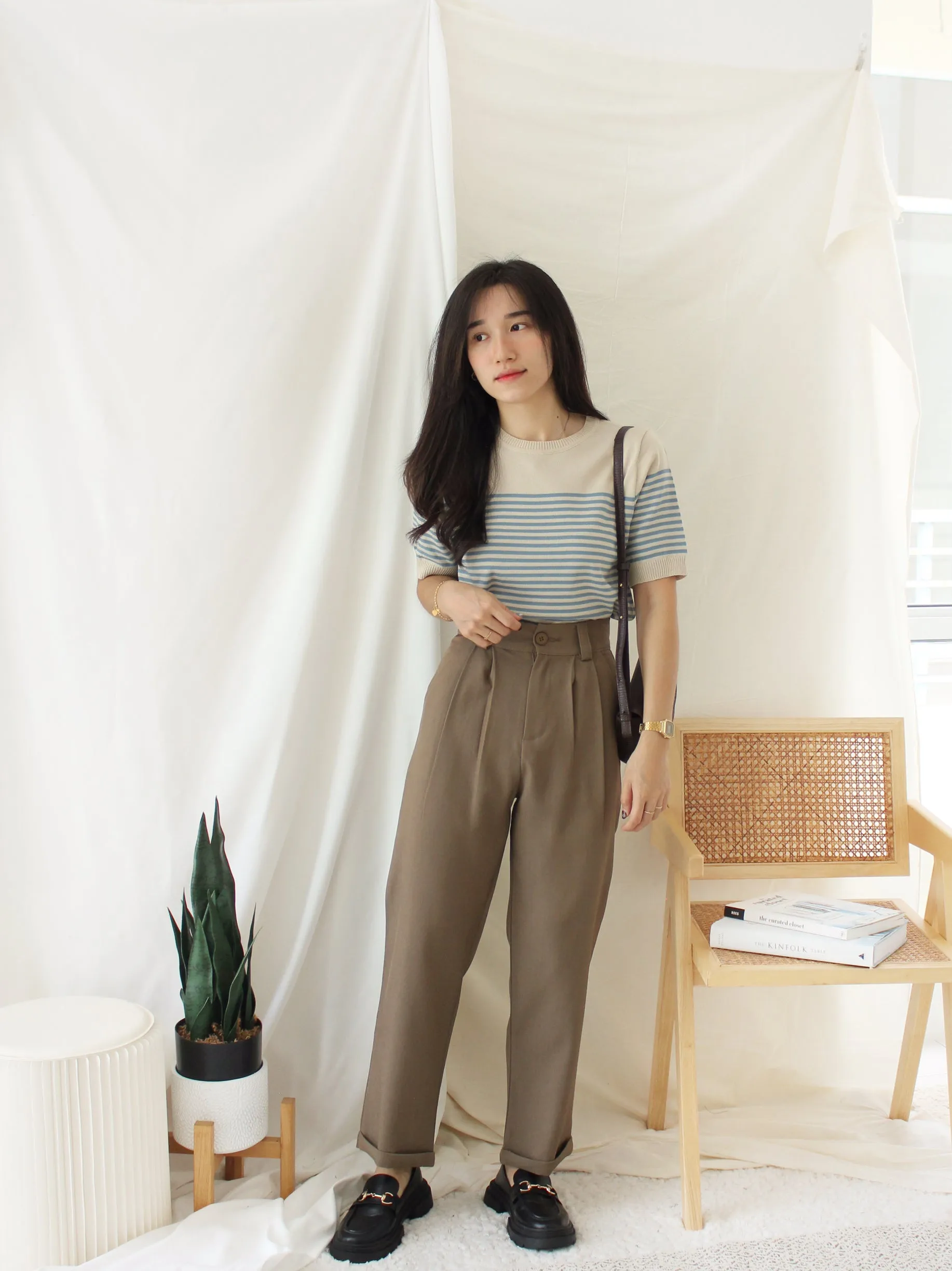 High Waist Suit Trousers