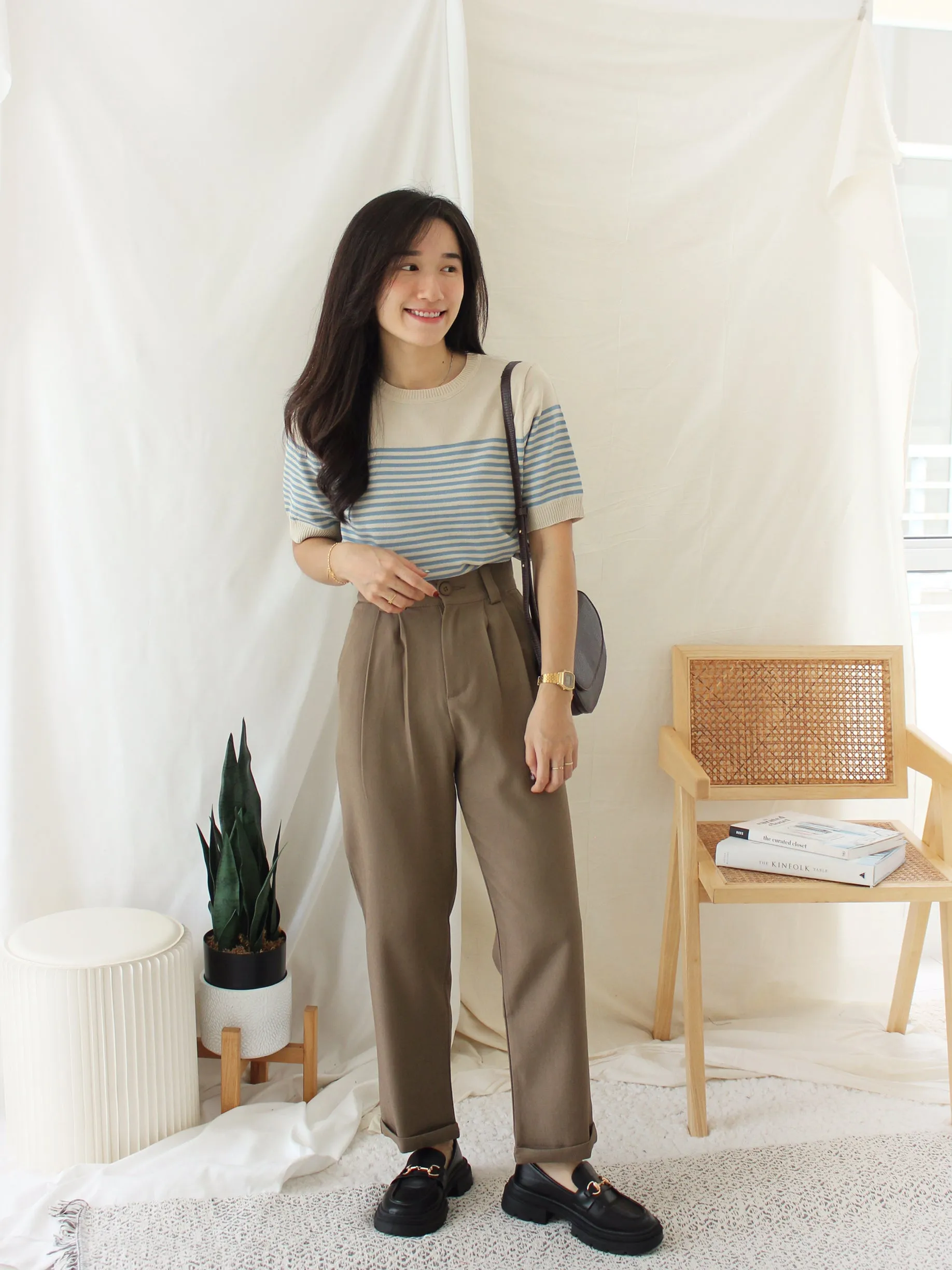High Waist Suit Trousers