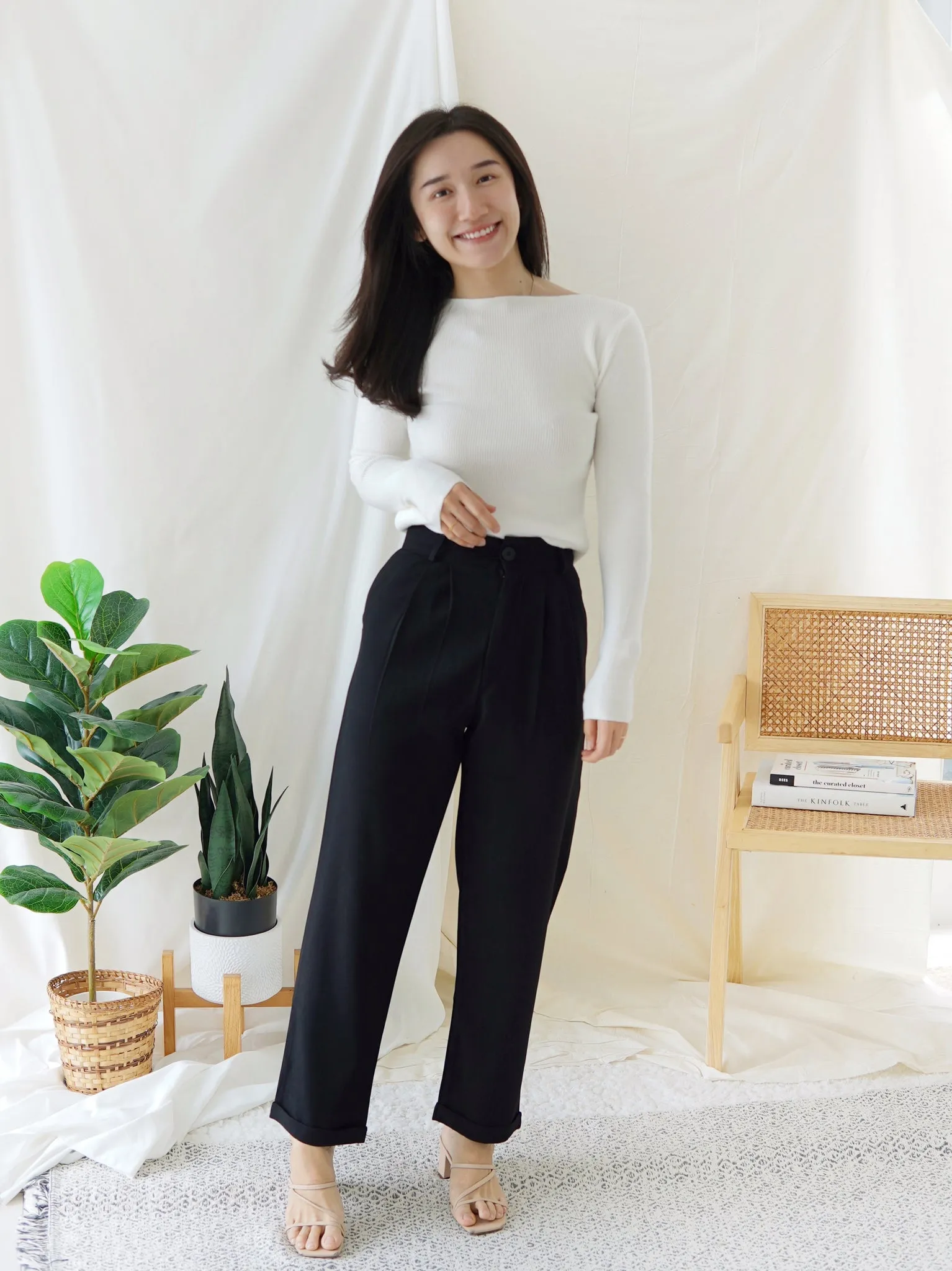 High Waist Suit Trousers