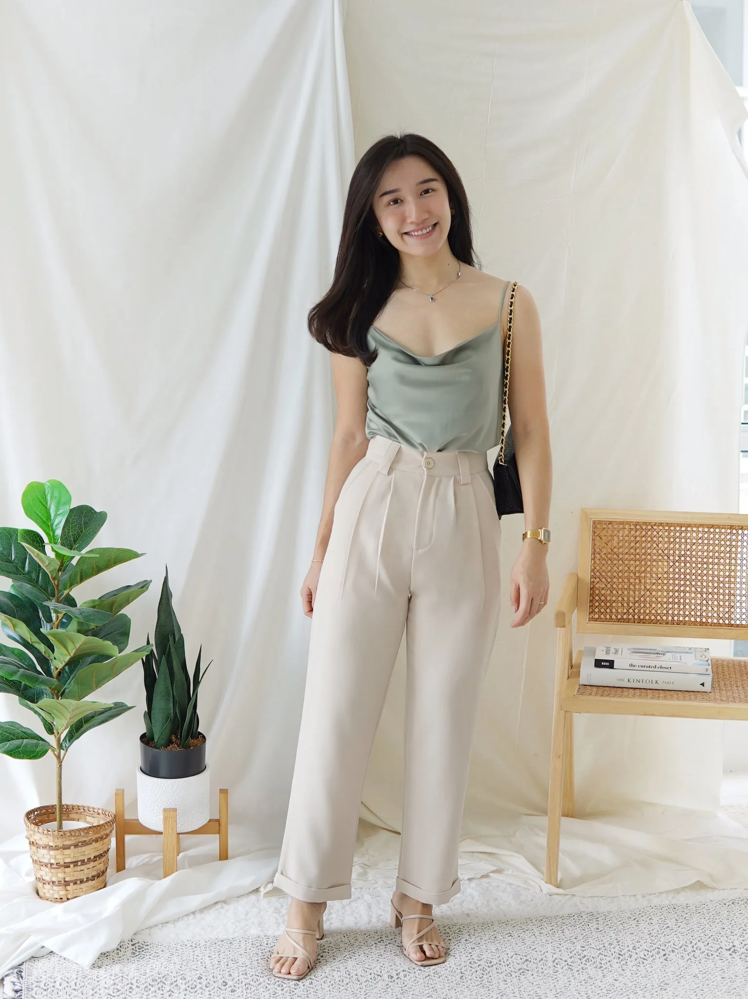 High Waist Suit Trousers