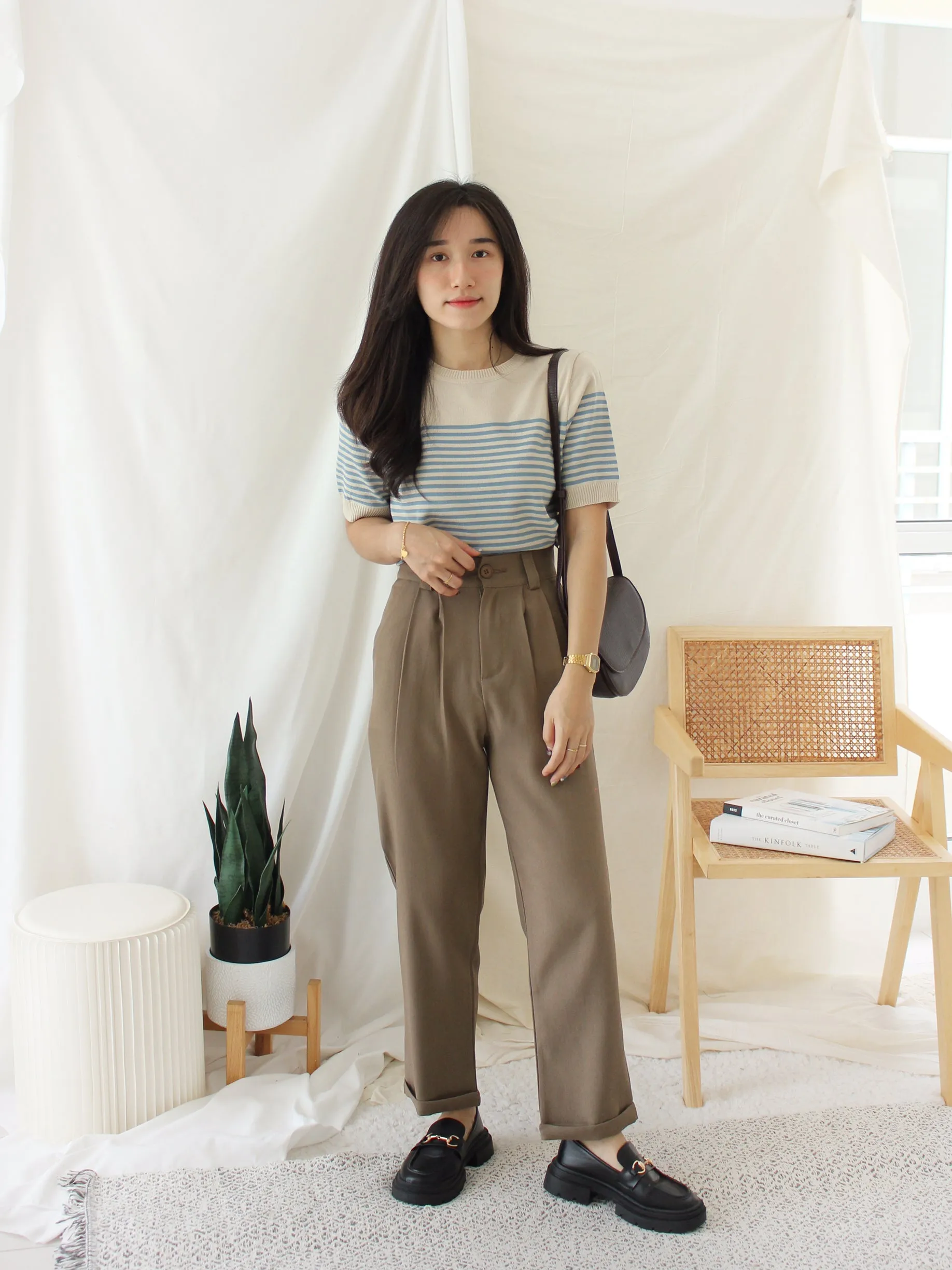 High Waist Suit Trousers