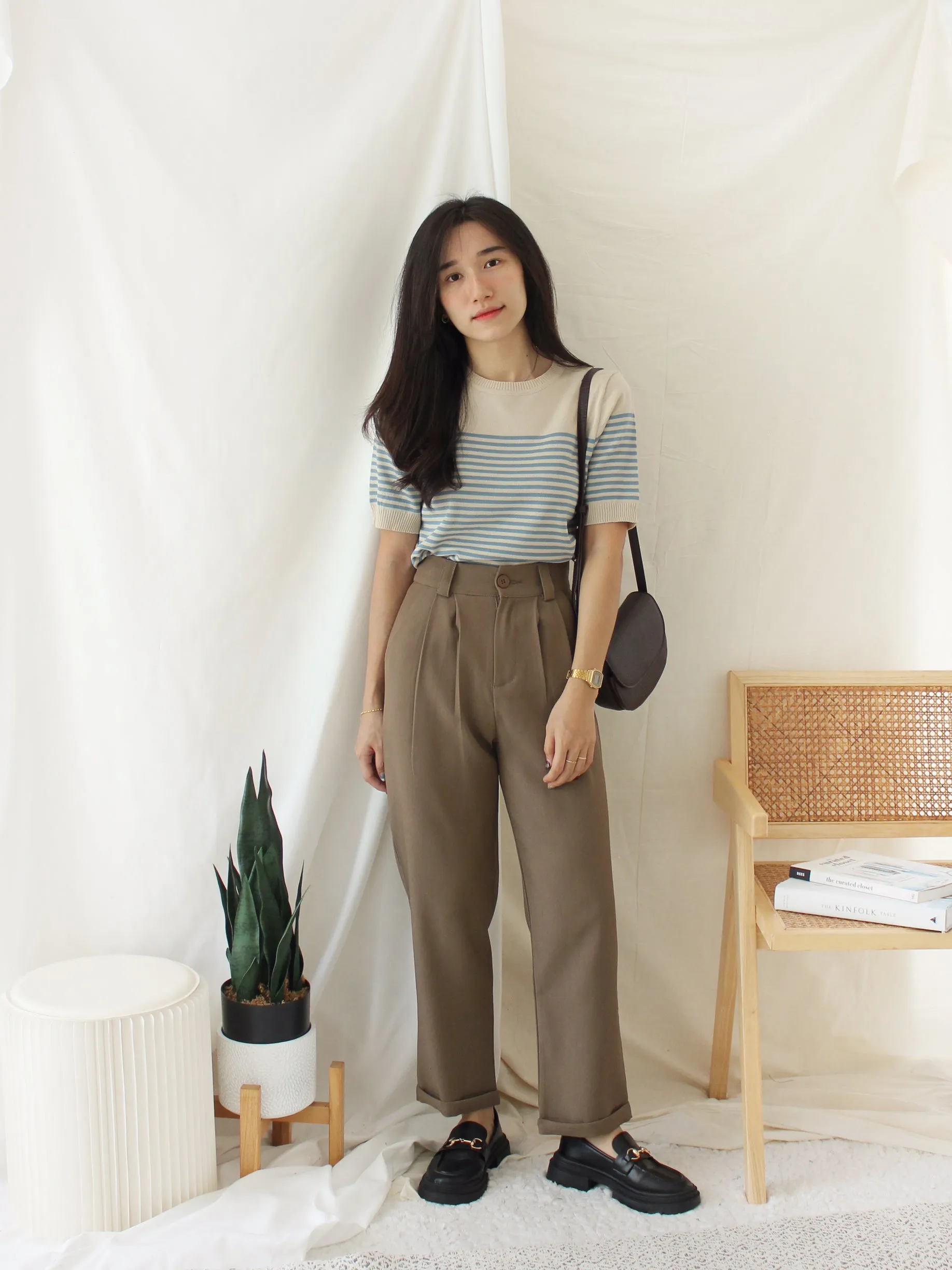 High Waist Suit Trousers