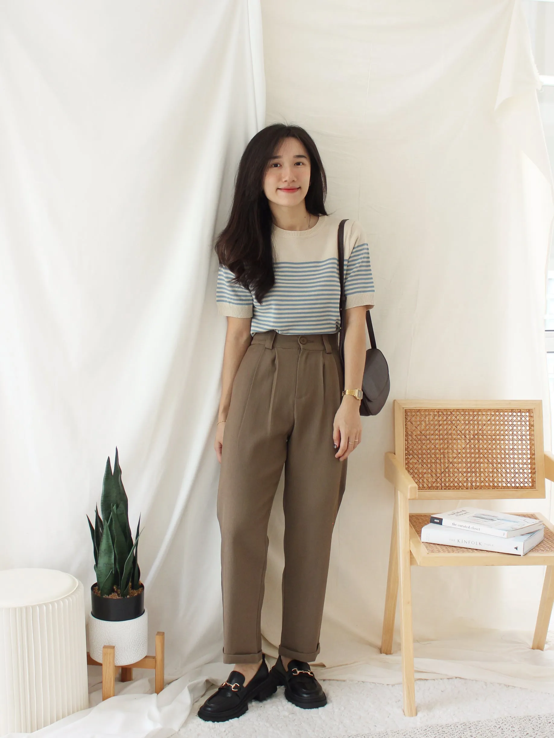 High Waist Suit Trousers