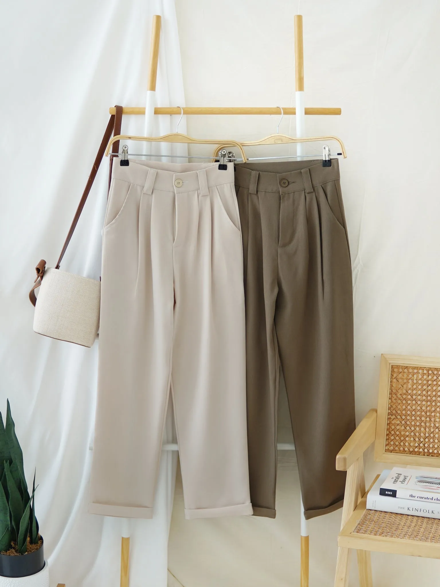 High Waist Suit Trousers
