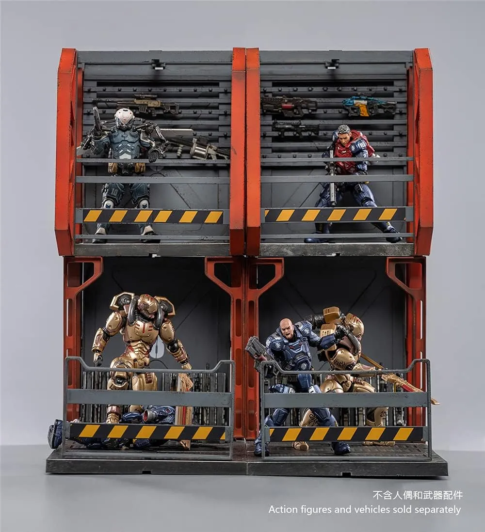 HiPlay JoyToy 1/18 Scale Science Fiction Theme Scene Base for Action Figures Mecha Depot: Staging Area JT1118