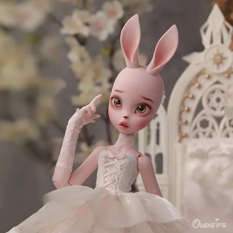 Kacey BJD Doll 1/4 - Tiny Fangs & Lace Shaggy Dress with Bunny Fullset