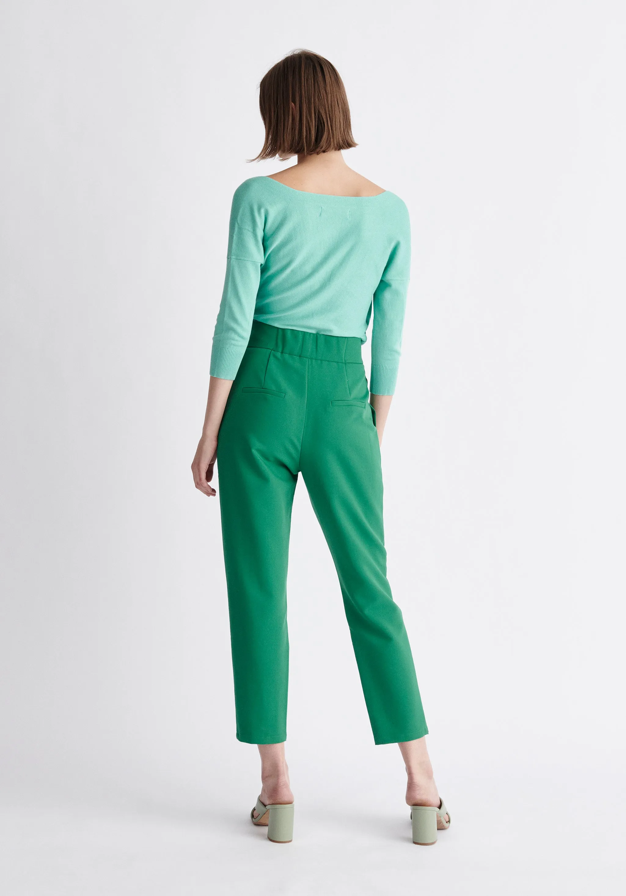 Knitted Wrap Top with 3/4 sleeves