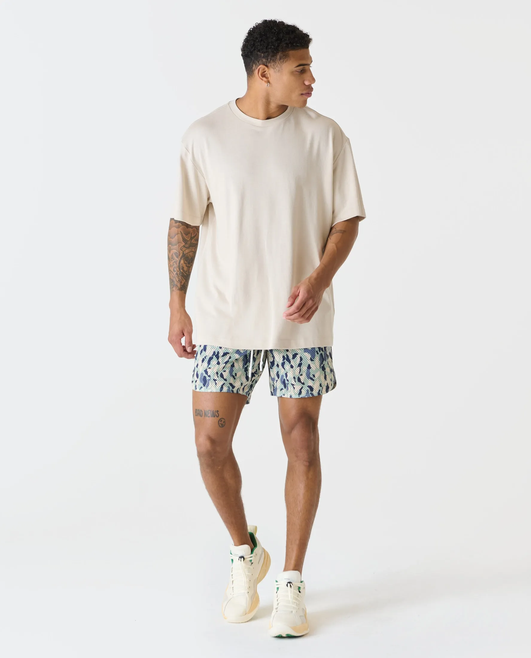 Luka Mesh Short Yucca Camo Laurel