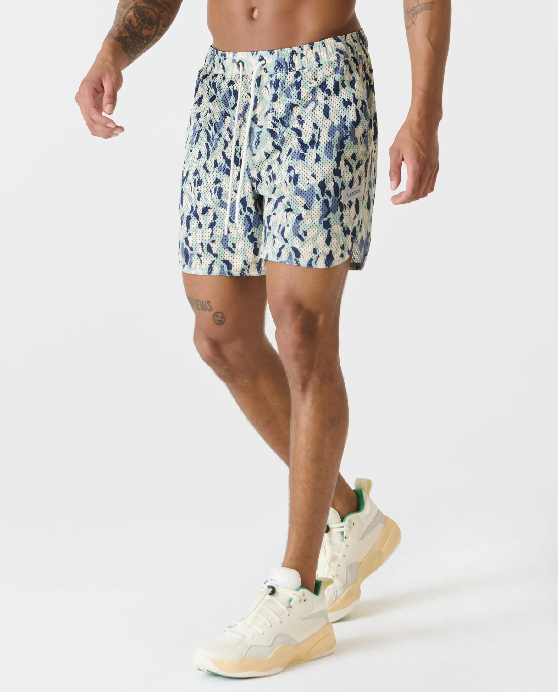 Luka Mesh Short Yucca Camo Laurel