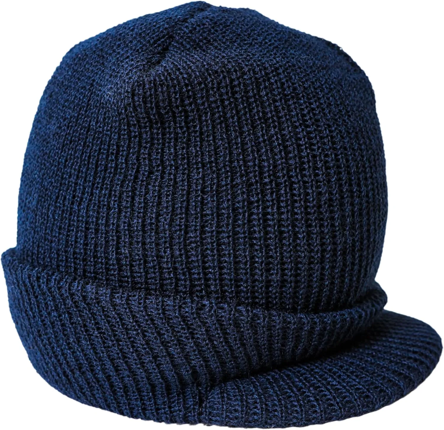 M MCGUIRE GEAR Genuine G.I. Winter Beanie Cap with Visor, 100% Wool Fitted Cap, Made in USA