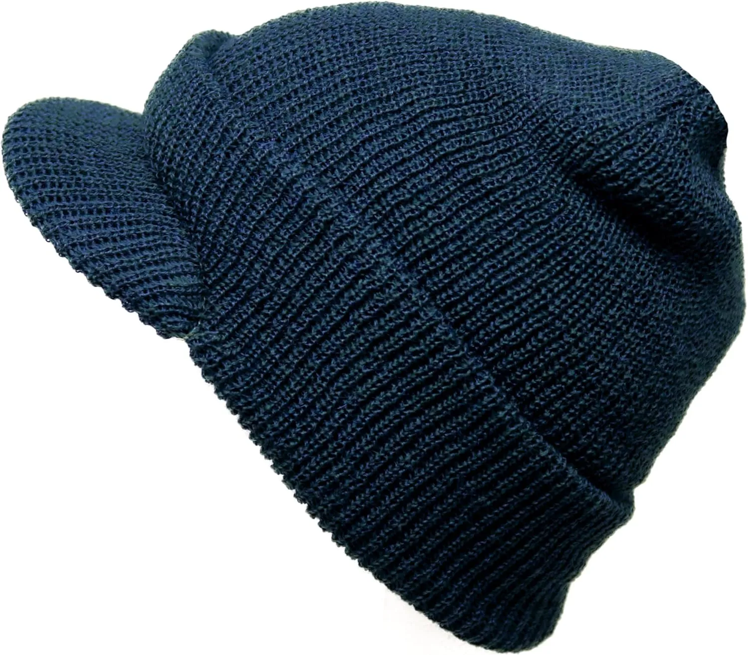 M MCGUIRE GEAR Genuine G.I. Winter Beanie Cap with Visor, 100% Wool Fitted Cap, Made in USA