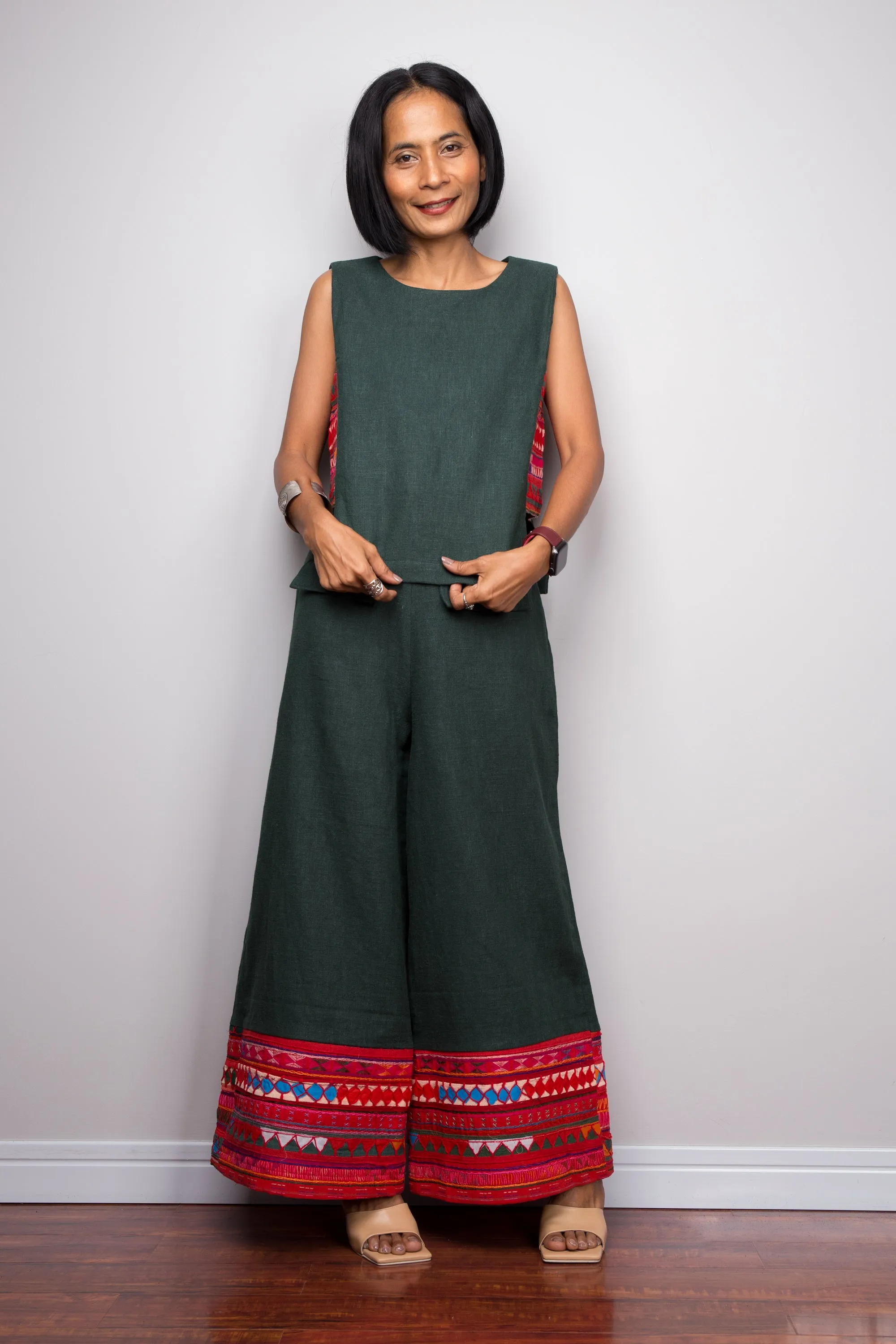 Matching outfit, Hill tribe pants and matching pullover top