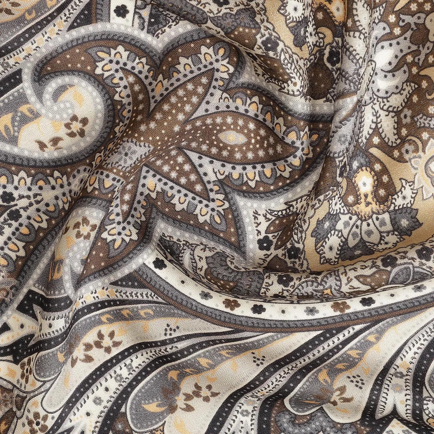 MAYURI Wool Silk Printed Stole