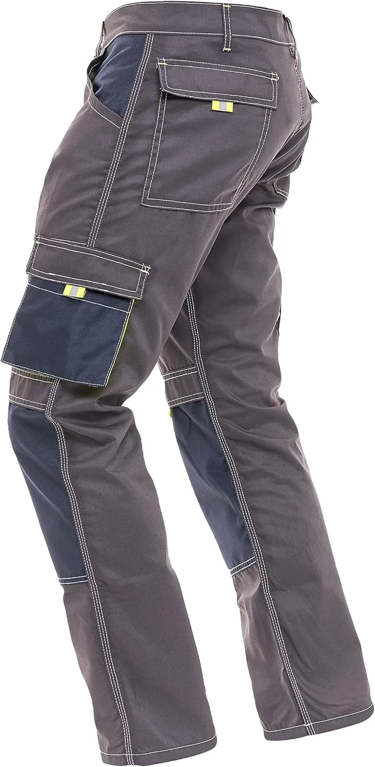 Men's Tactical Cargo Pants  Cordura Reinforced Work Trousers with Knee Pads, Holster Pockets and Safety Trousers