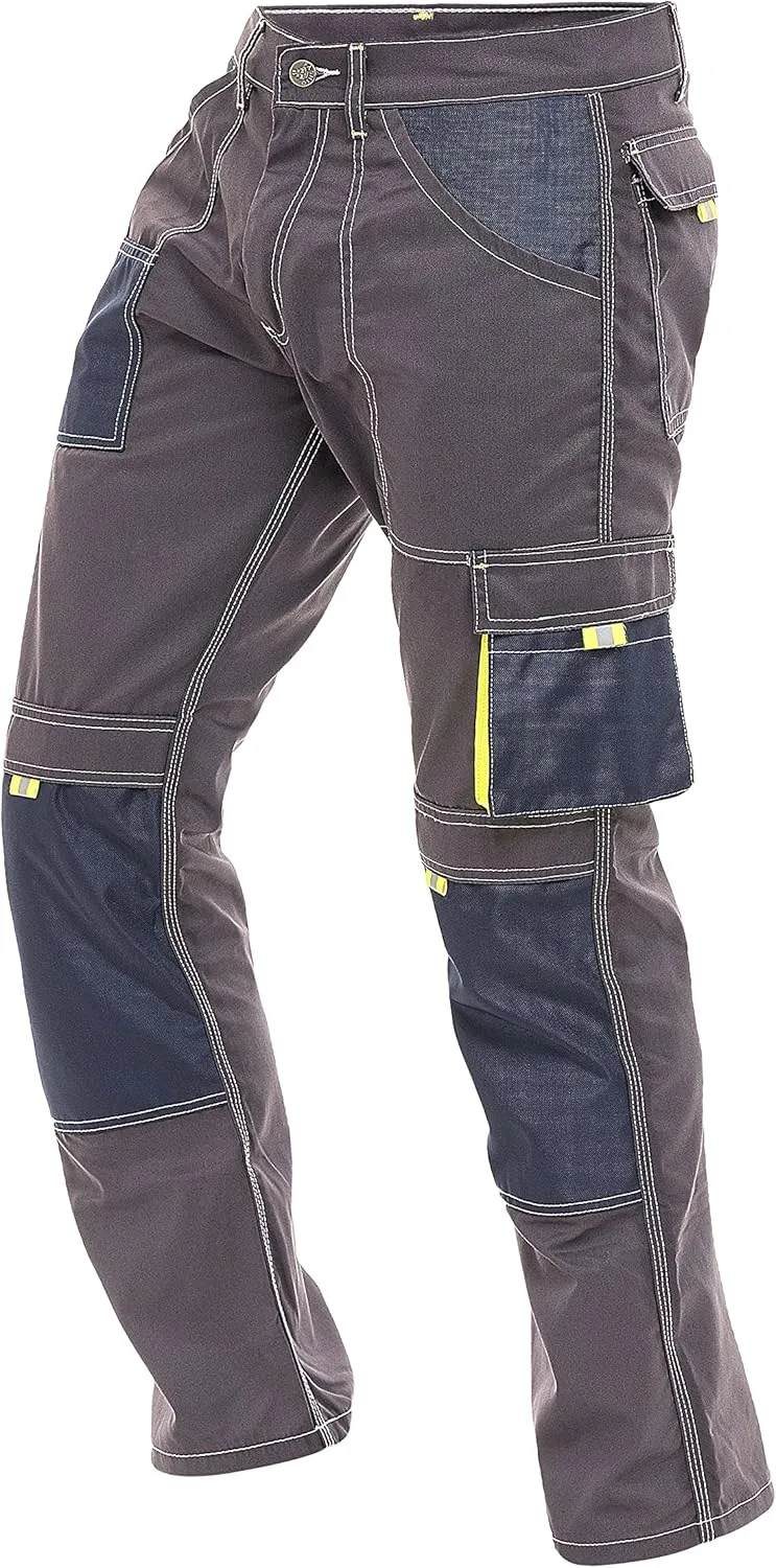 Men's Tactical Cargo Pants  Cordura Reinforced Work Trousers with Knee Pads, Holster Pockets and Safety Trousers