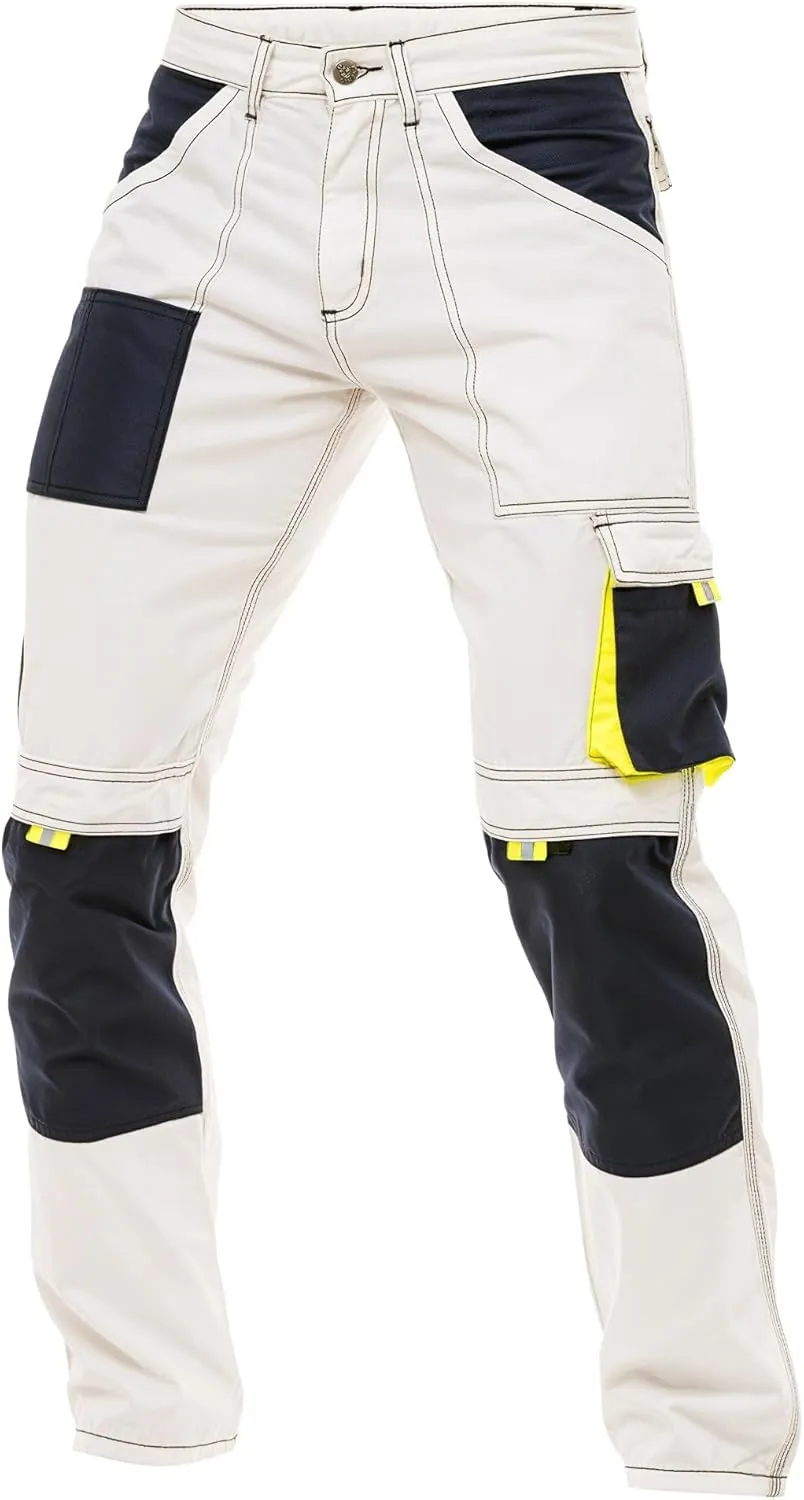 Men's Tactical Cargo Pants  Cordura Reinforced Work Trousers with Knee Pads, Holster Pockets and Safety Trousers