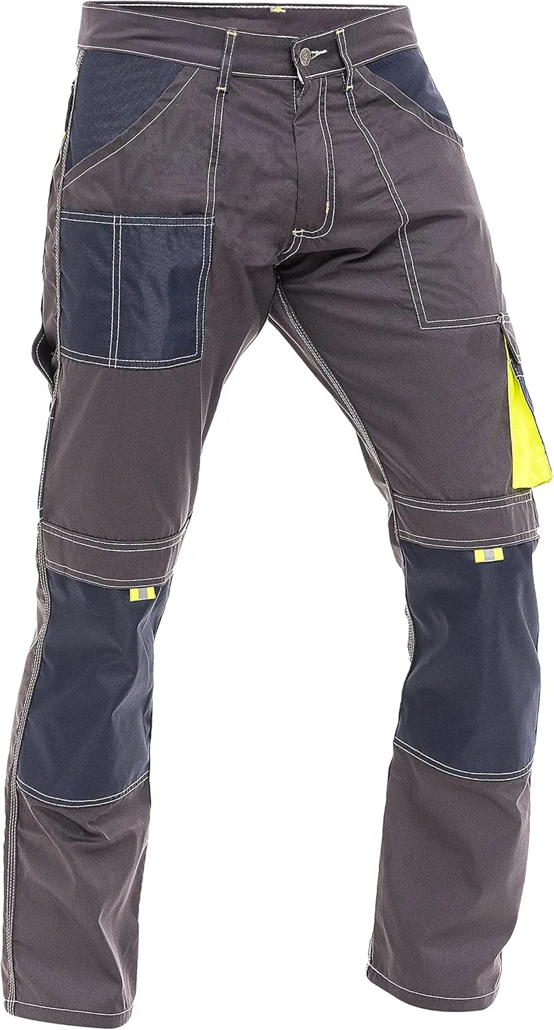 Men's Tactical Cargo Pants  Cordura Reinforced Work Trousers with Knee Pads, Holster Pockets and Safety Trousers