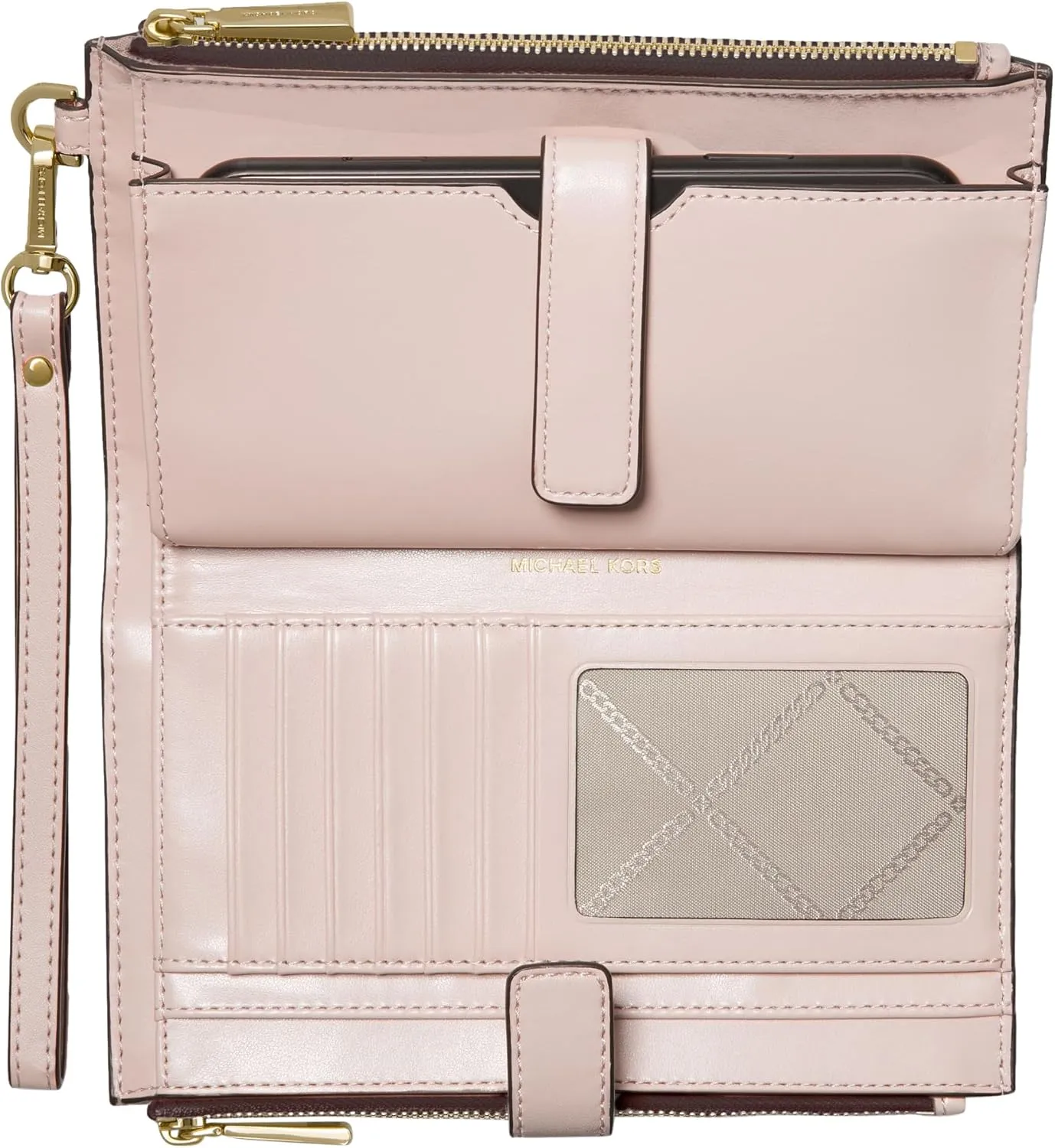 Michael Kors Jet Set Double Zip Wristlet, Navy