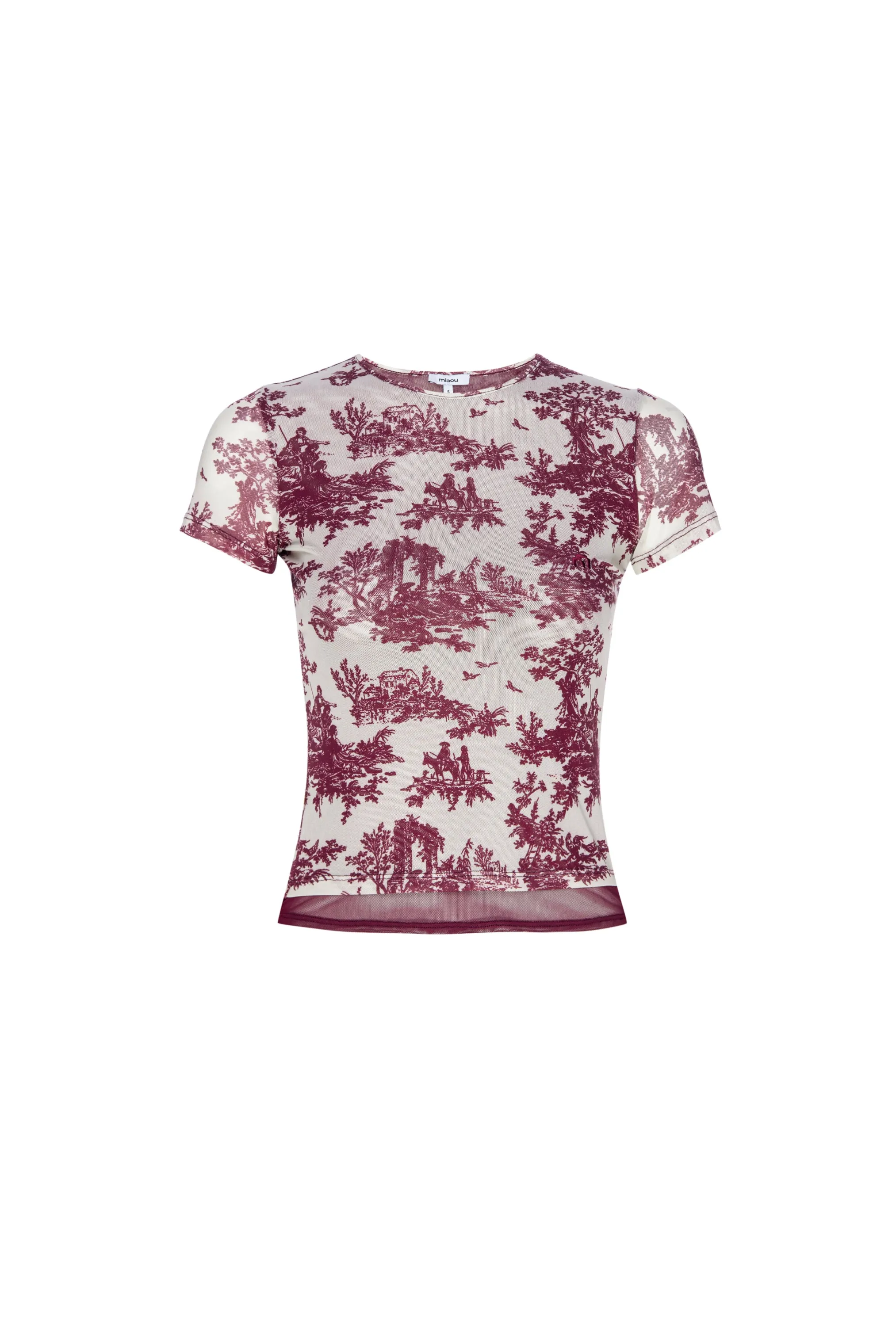 MINI TEE - MAROON TOILE