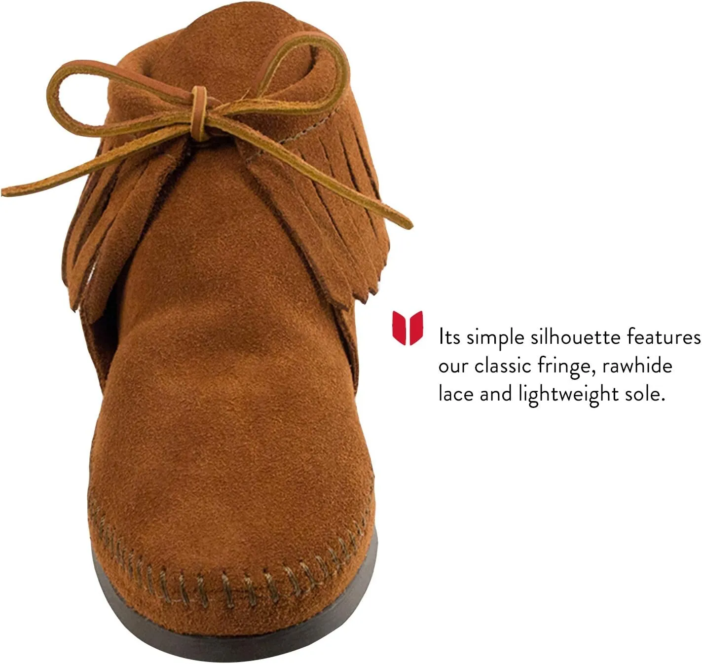 Minnetonka Women's Classic Fringe Hardsole Boot