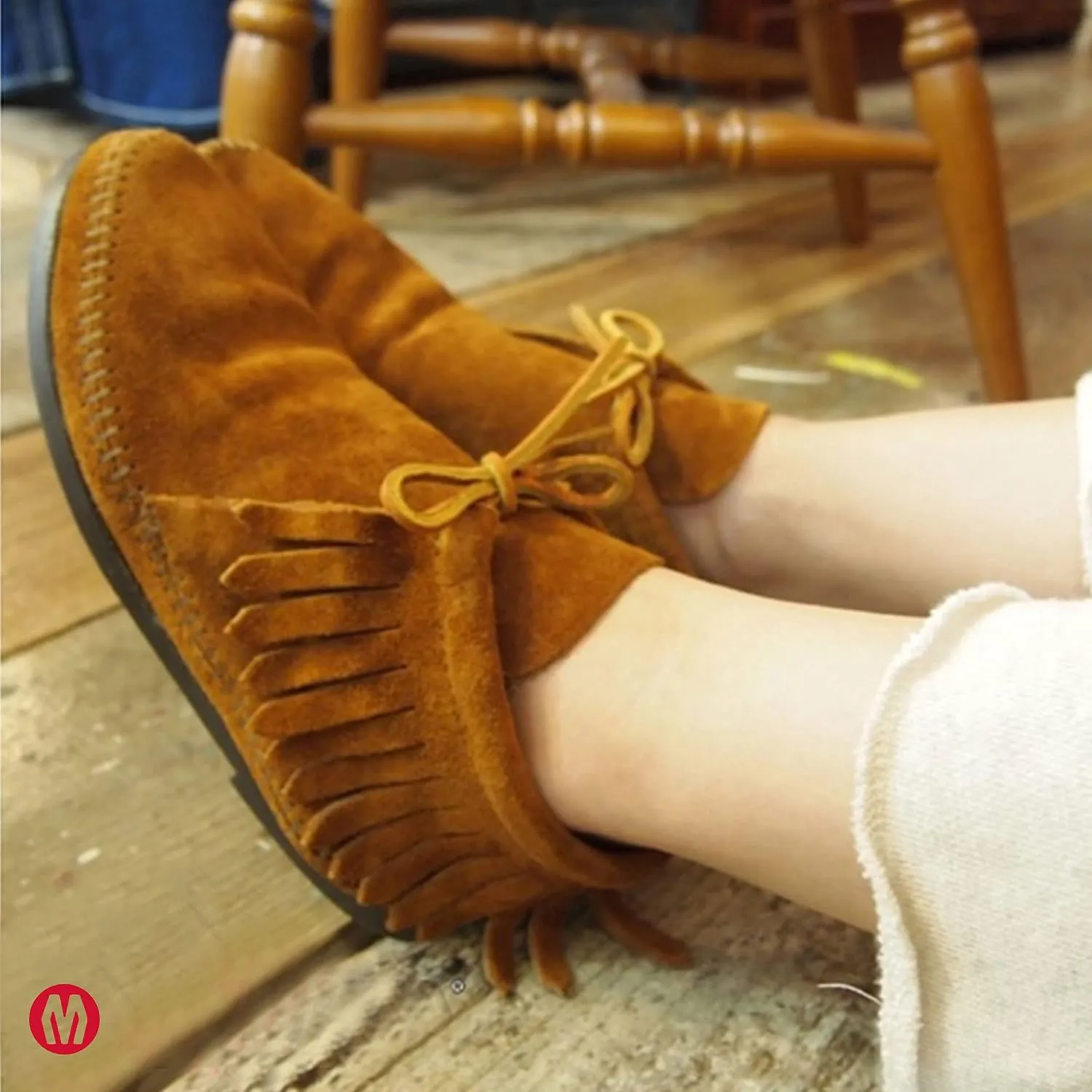 Minnetonka Women's Classic Fringe Hardsole Boot