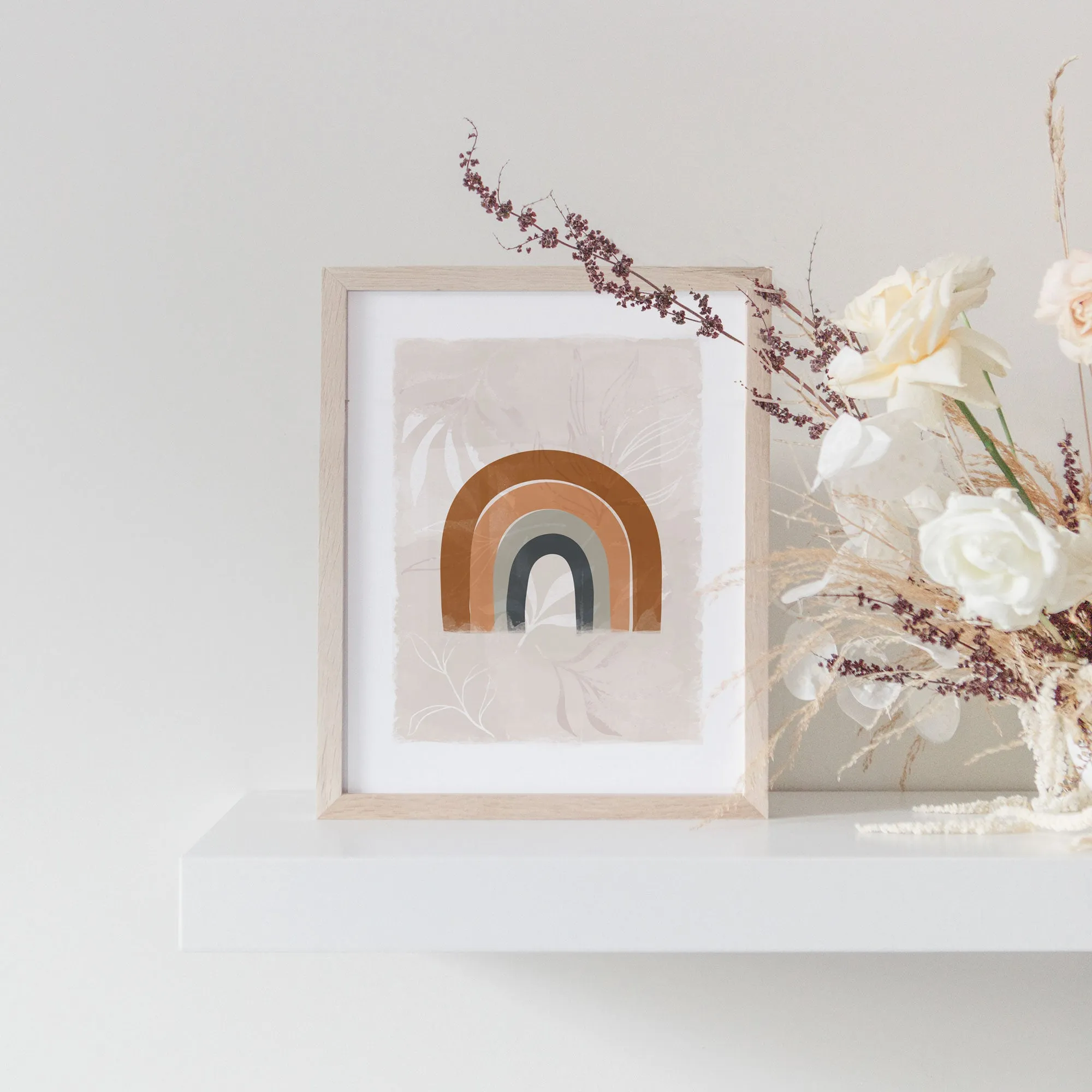 Neutral Rainbow Nursery Wall Art