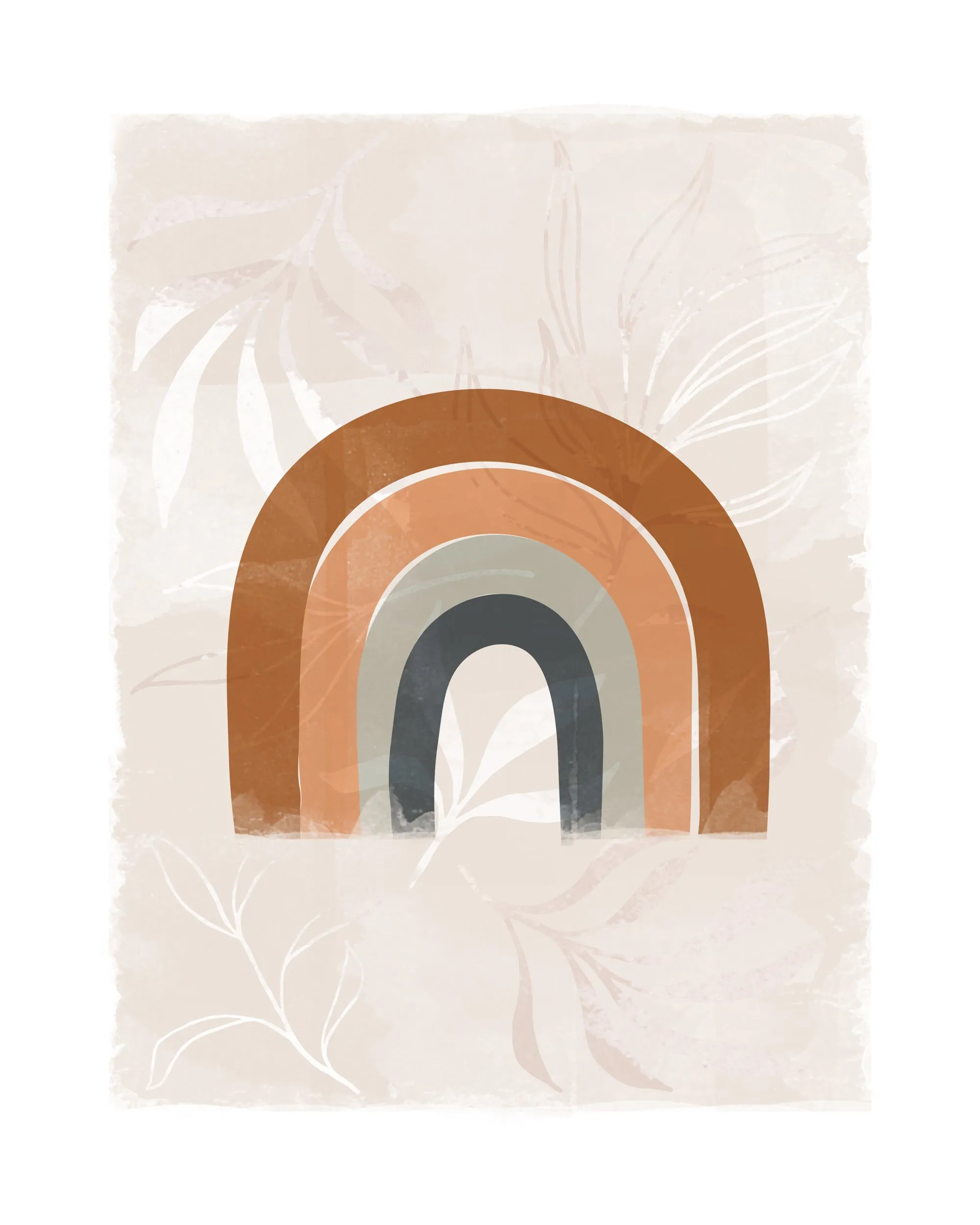 Neutral Rainbow Nursery Wall Art