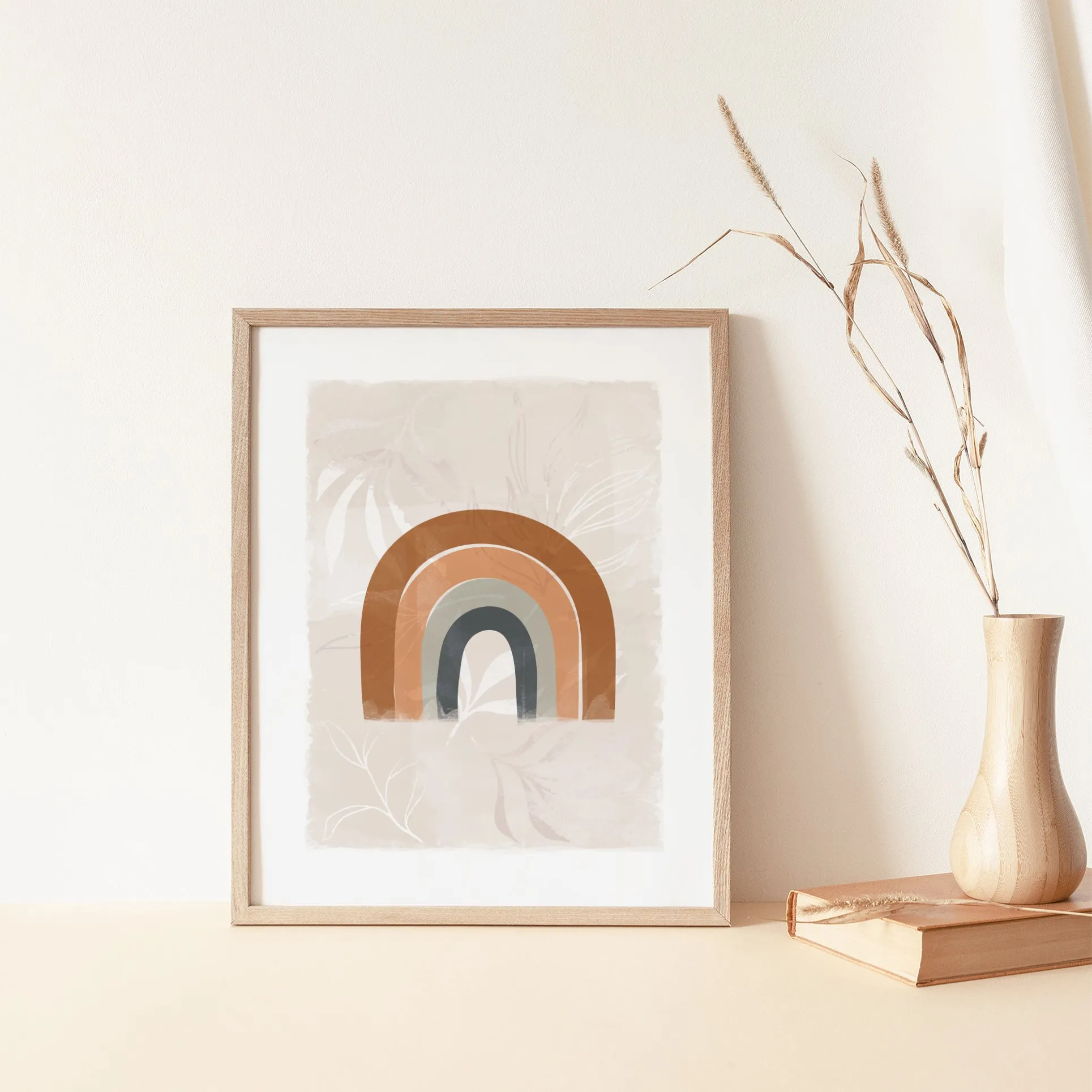Neutral Rainbow Nursery Wall Art