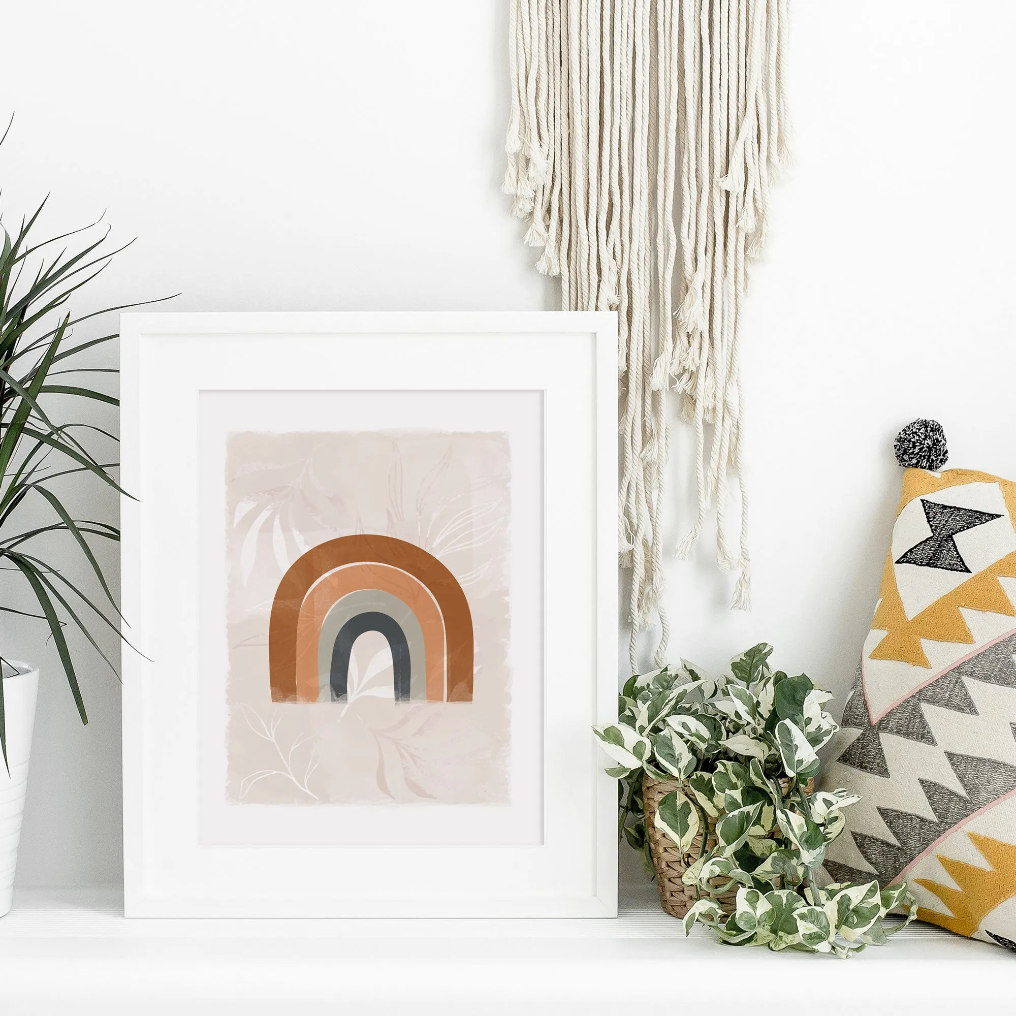 Neutral Rainbow Nursery Wall Art