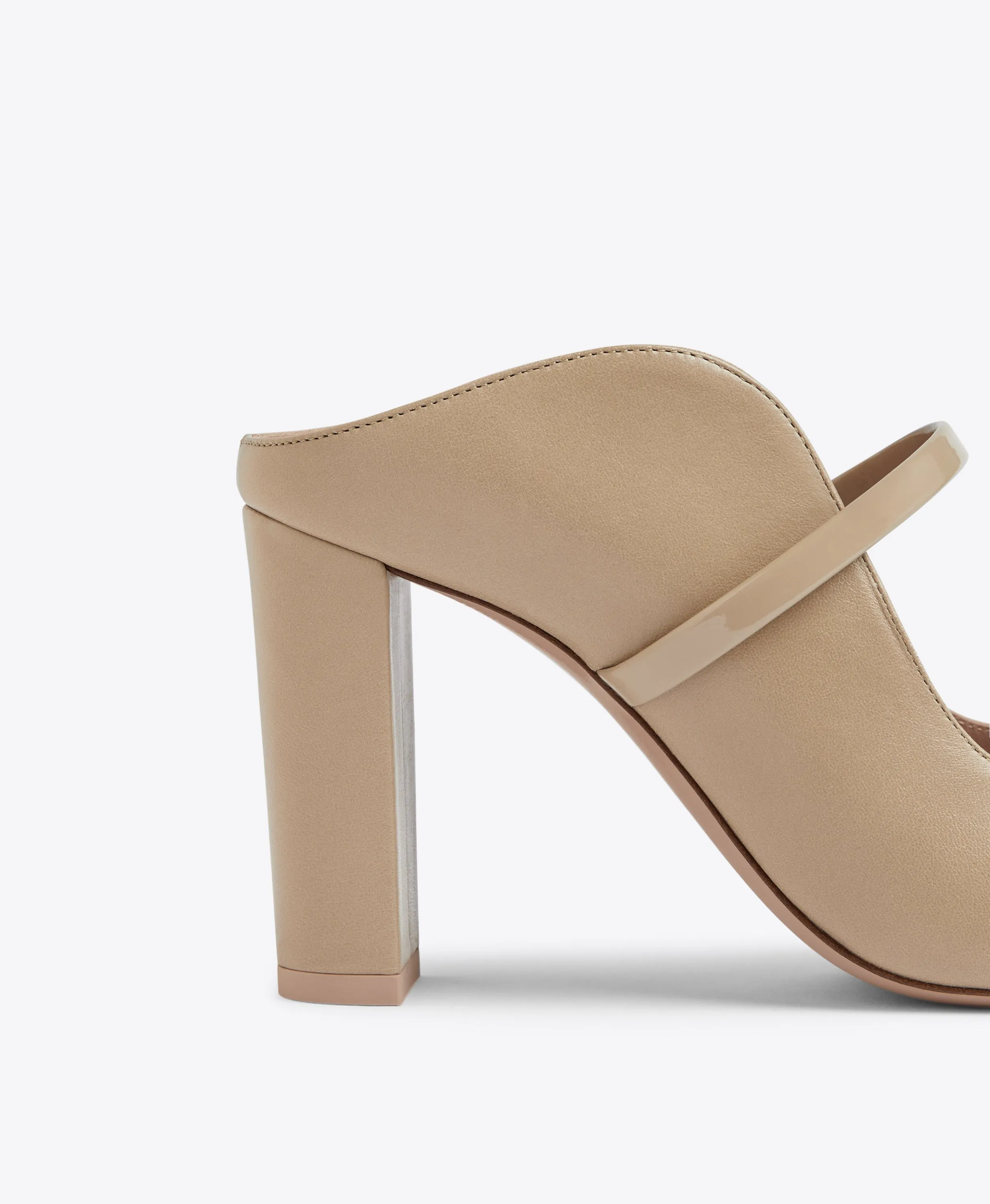 Norah 85 Beige Leather Sandals