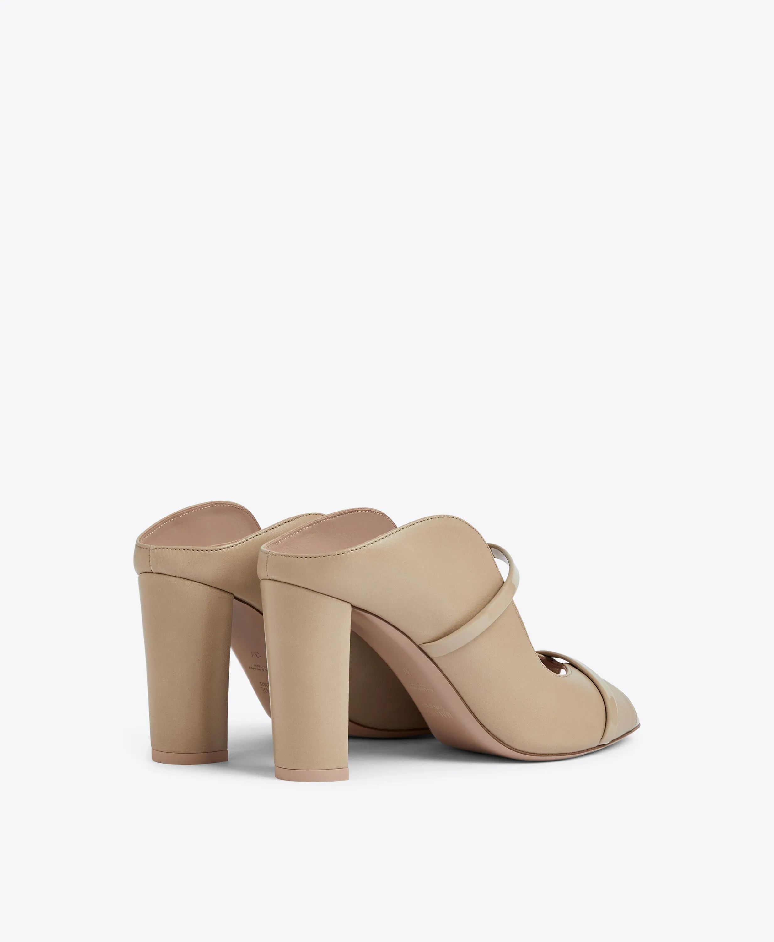 Norah 85 Beige Leather Sandals
