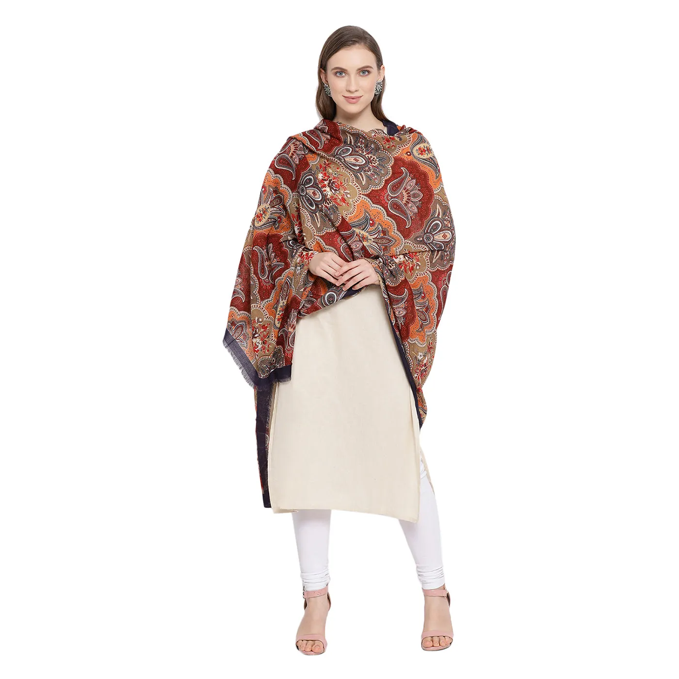 Paisley Block Multi Printed Shawl