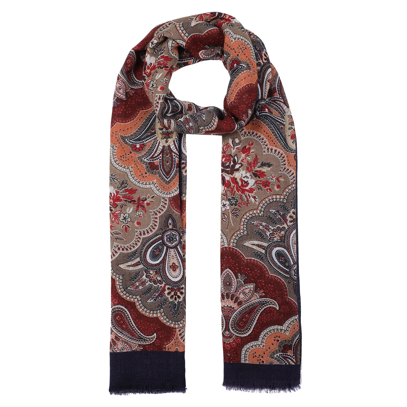 Paisley Block Multi Printed Shawl