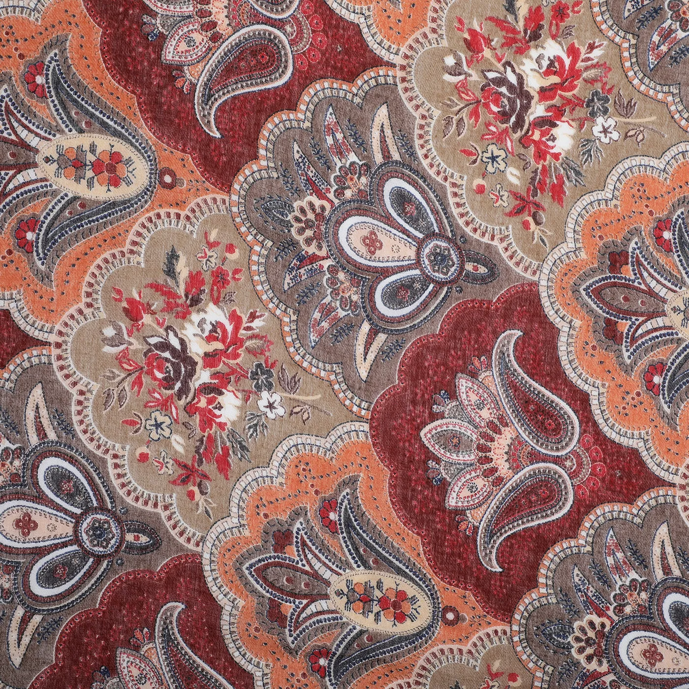 Paisley Block Multi Printed Shawl