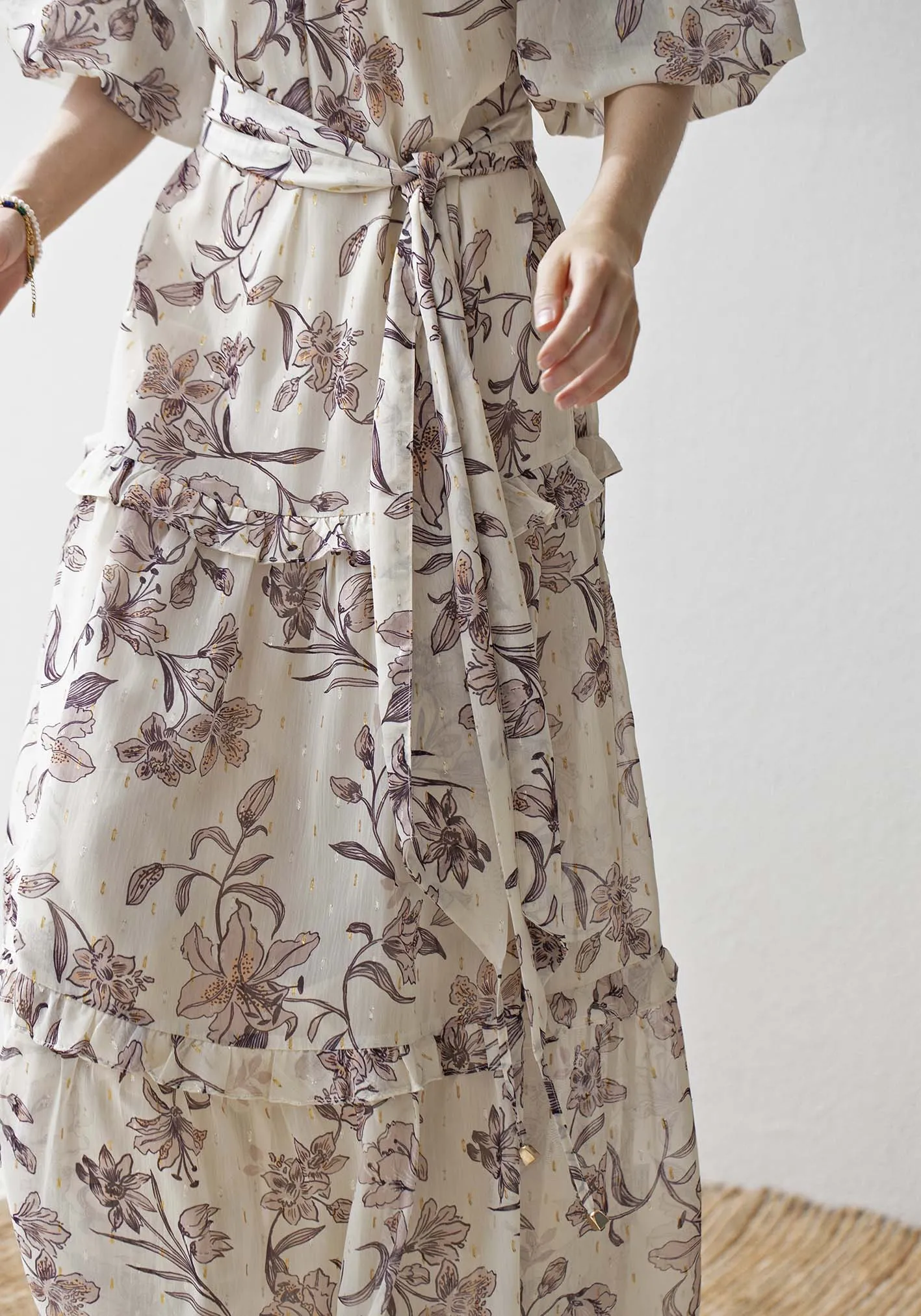 Plaza Floral Maxi Dress with Sleeve