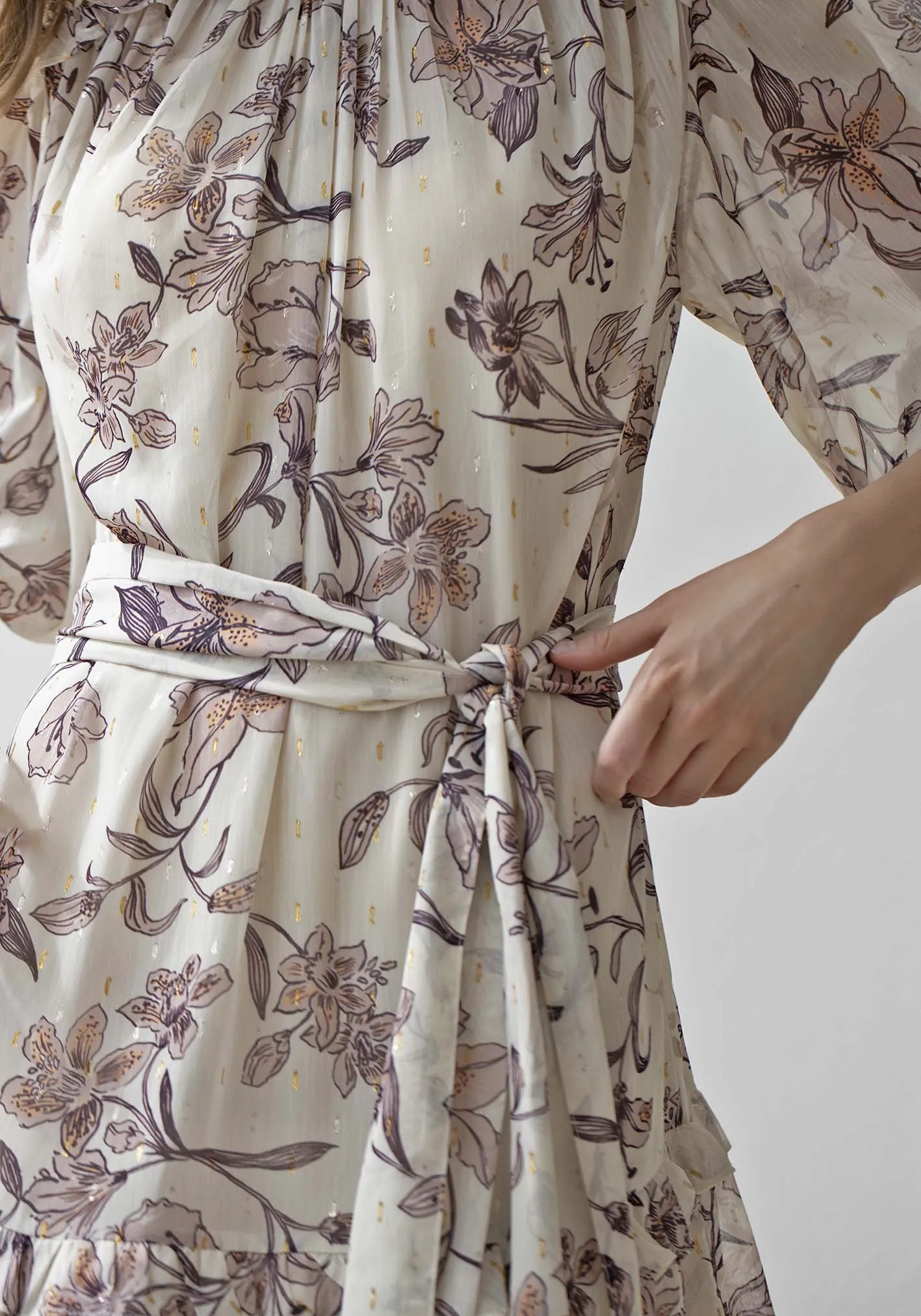 Plaza Floral Maxi Dress with Sleeve