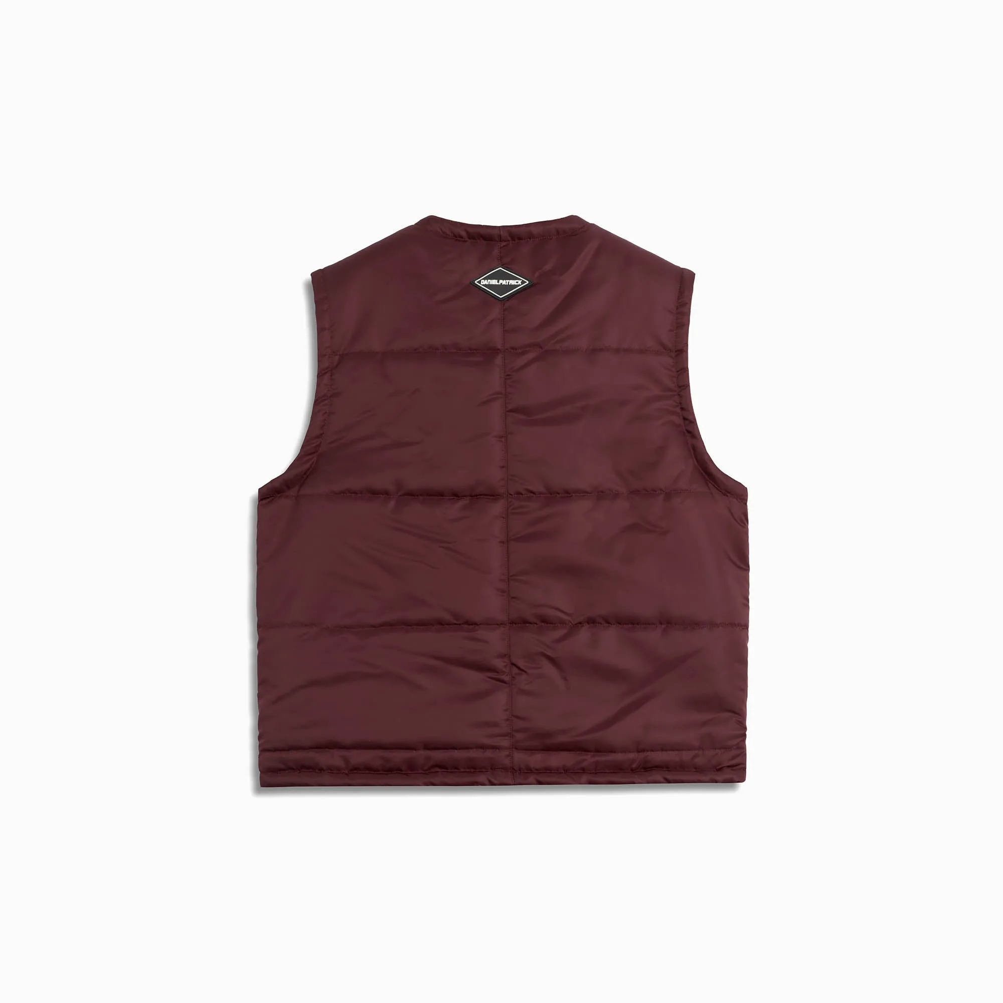 puffer vest / maroon