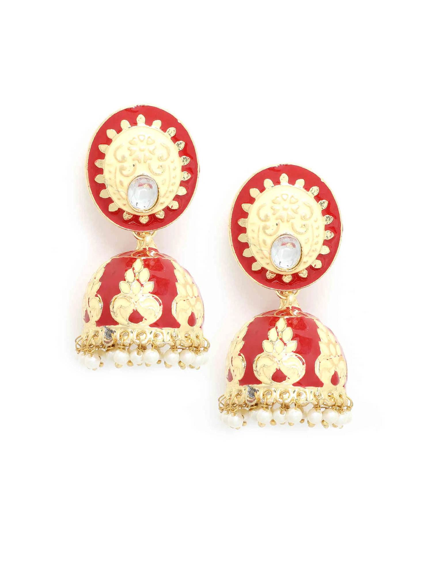 Sheesh Meenakari Jhumkis