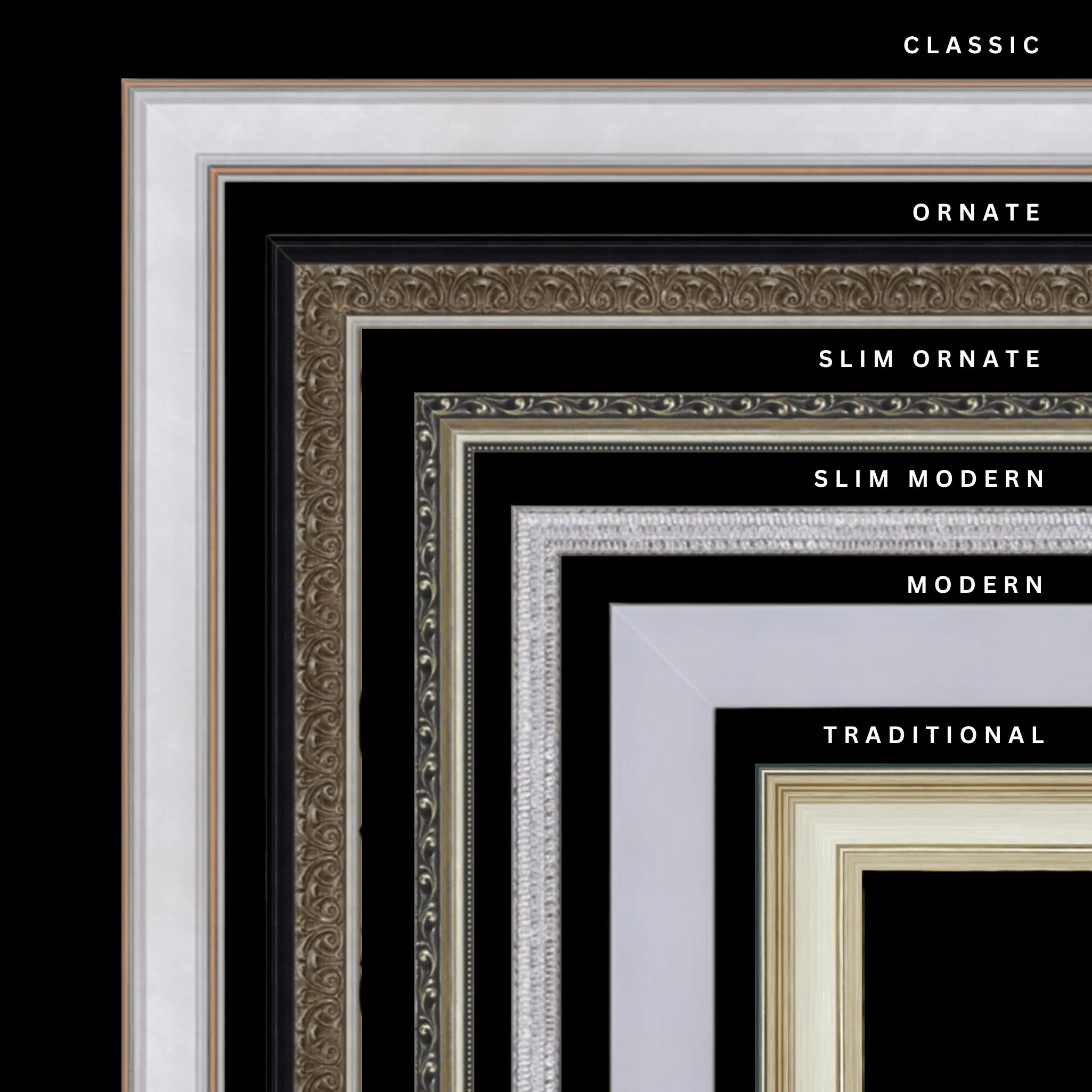 Silver 41x32 Picture Frame Ornate Traditional Classic Antique