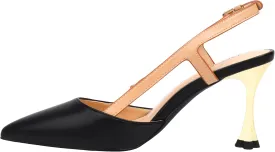 TAEPUSR Women's Slingback Kitten Heel Pointed Toe Dressy Pumps Ankle Strap Stiletto Heels Sandals for Wedding Party