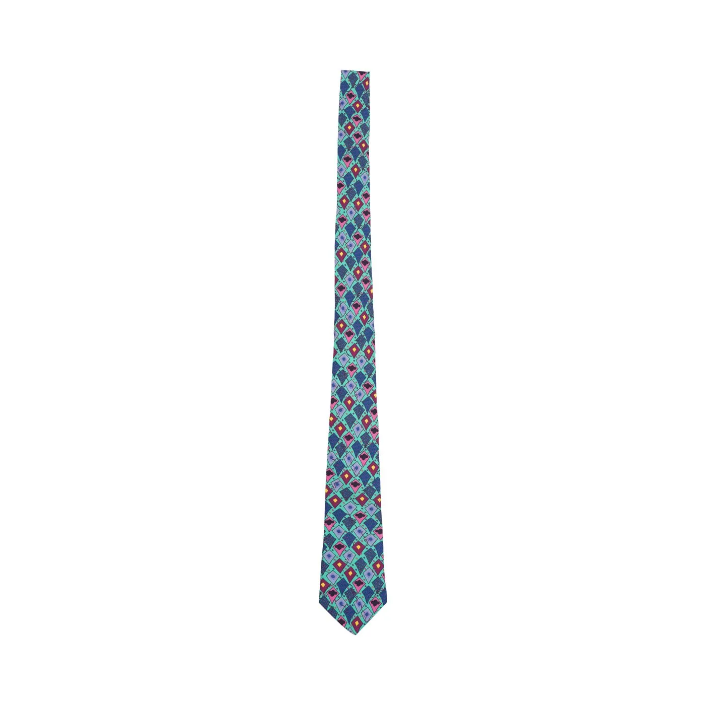 Teal Silk Printed Tie